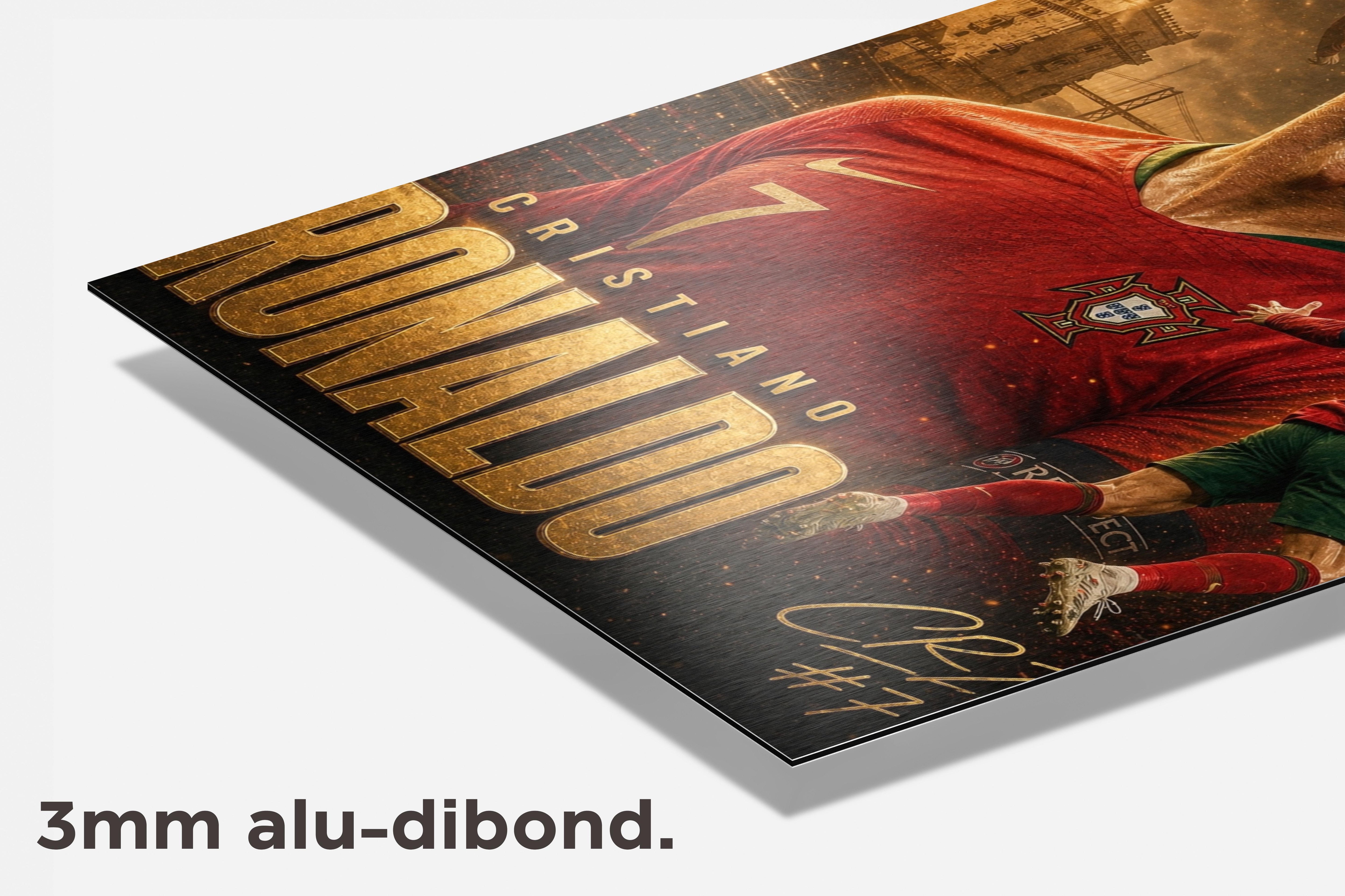 Cristiano Ronaldo dibond detail