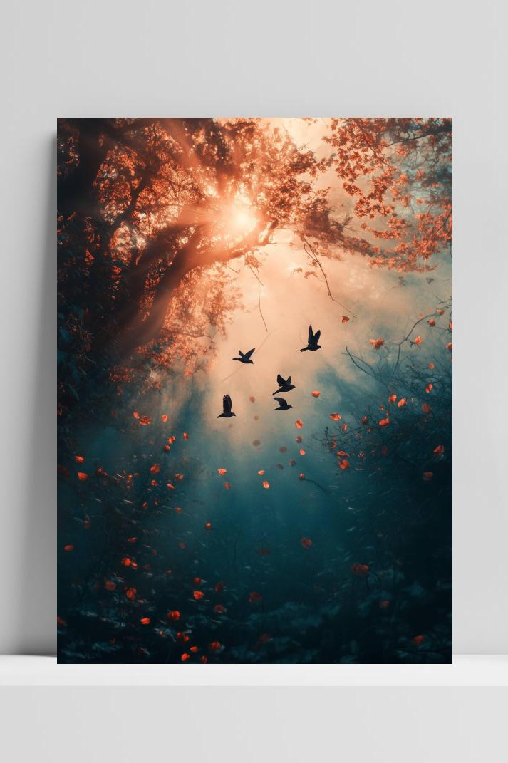 Magische Natuur op 3mm aluminium dibond