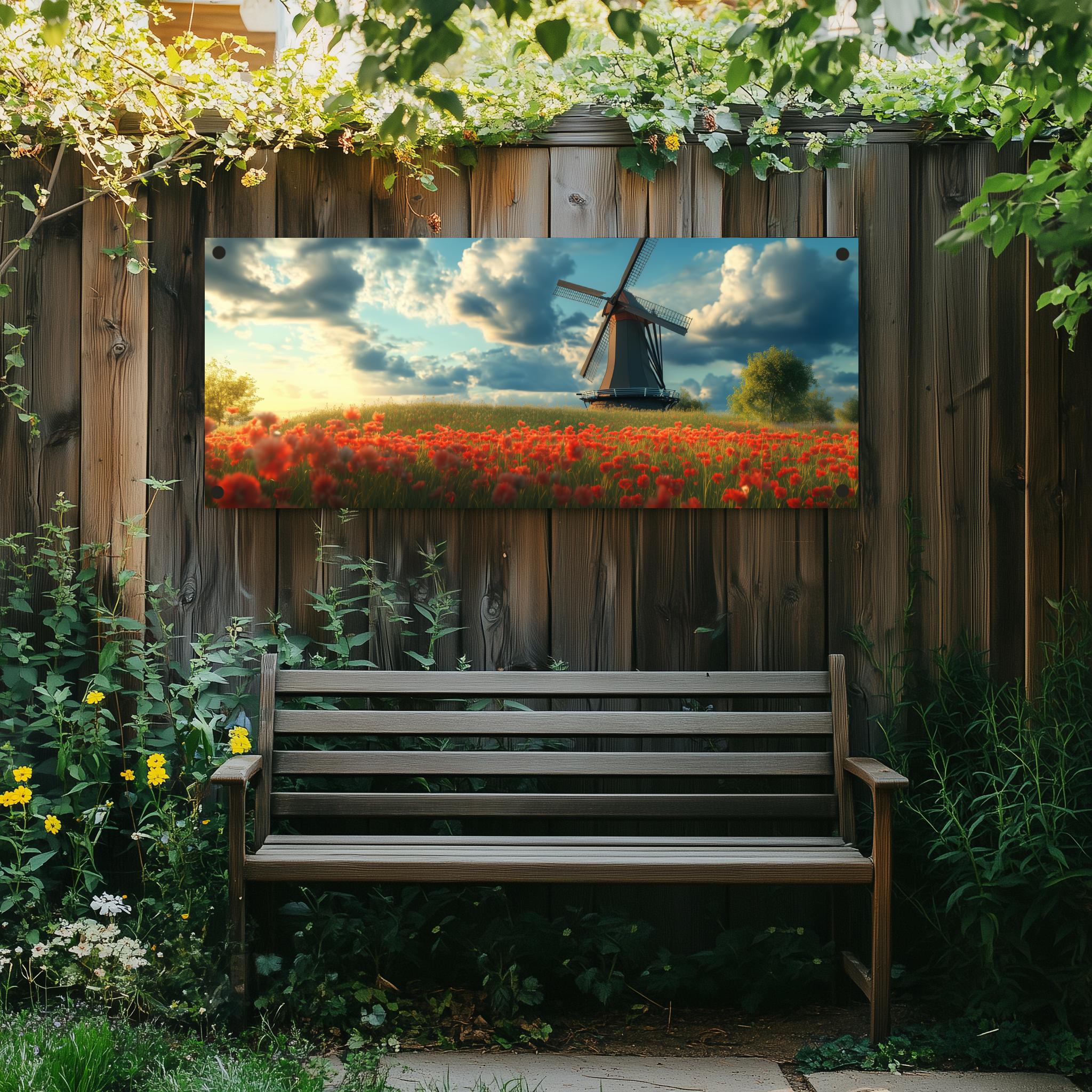 Tuinposter Nederland Windmolen sfeerbeeld 1