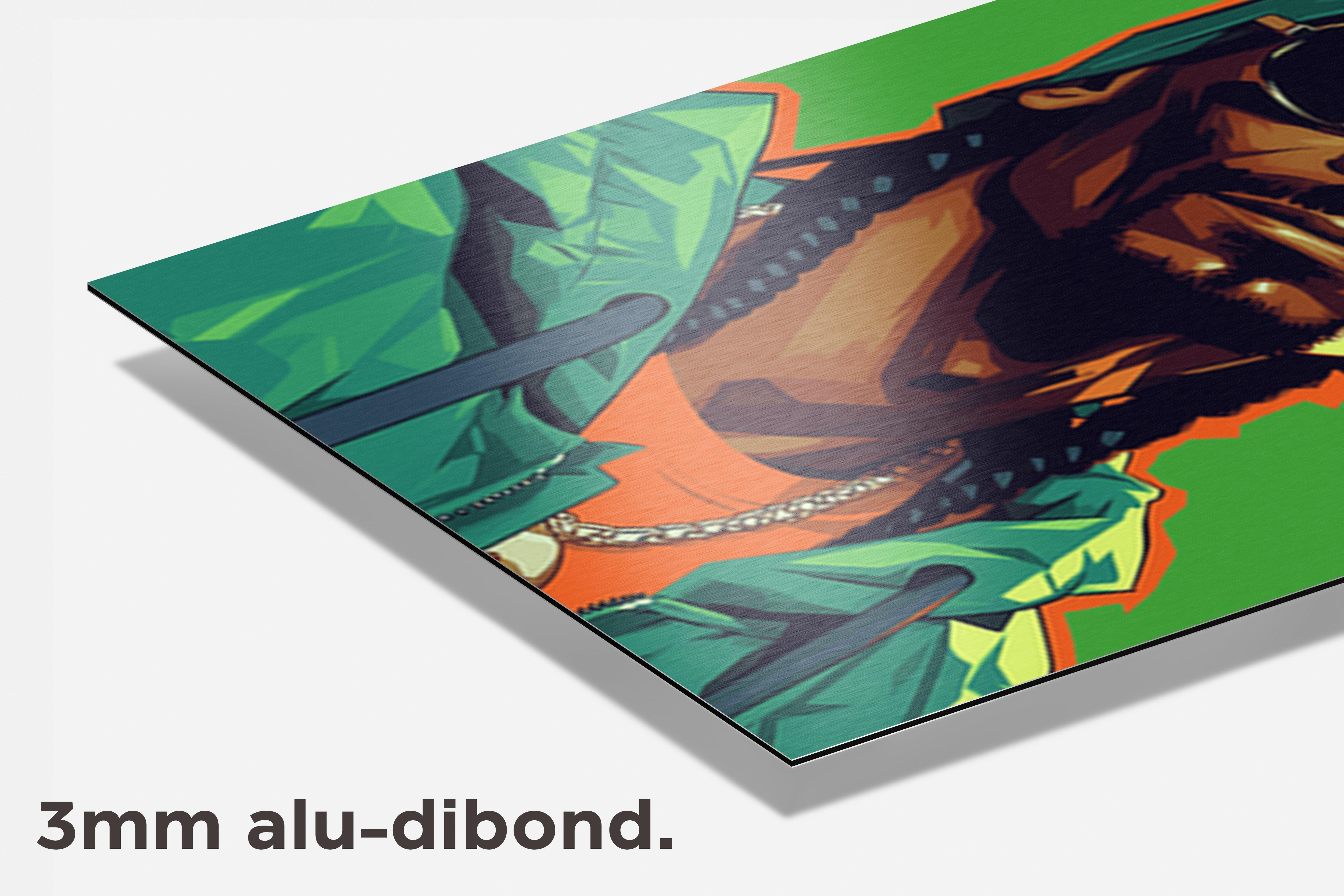 Snoop Dogg Groen dibond detail