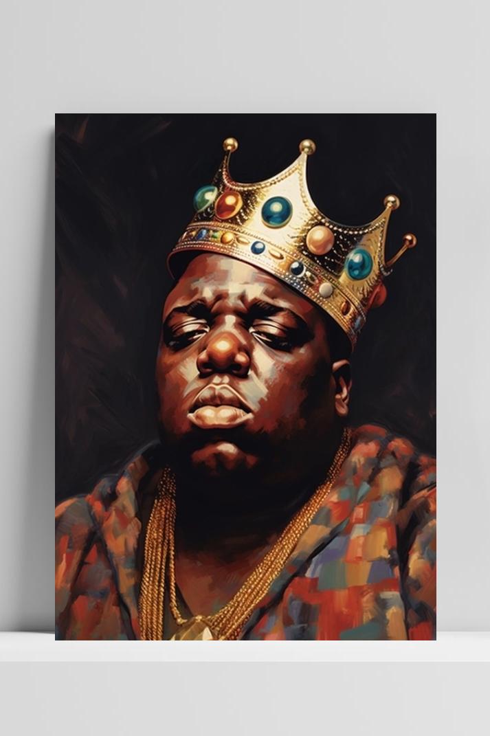 Biggie Smalls op 3mm aluminium dibond