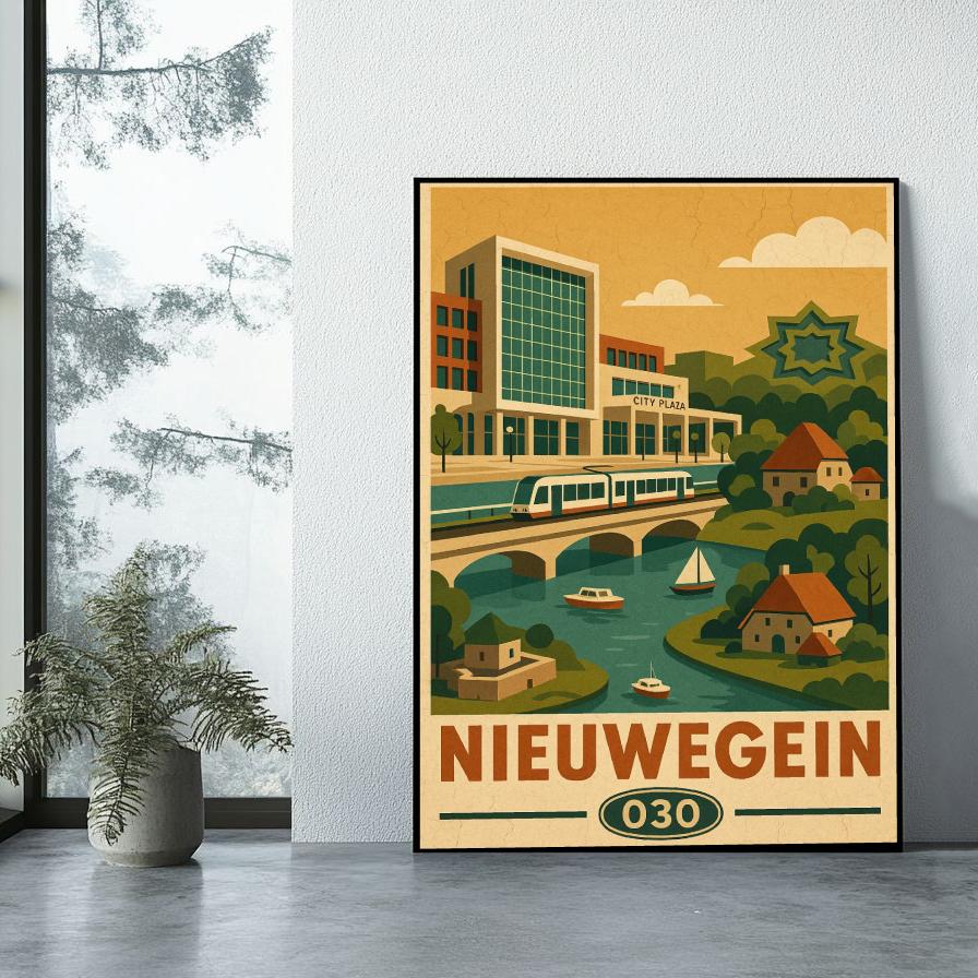 Nieuwegein Netherlands Vintage Text poster sfeerbeeld 1