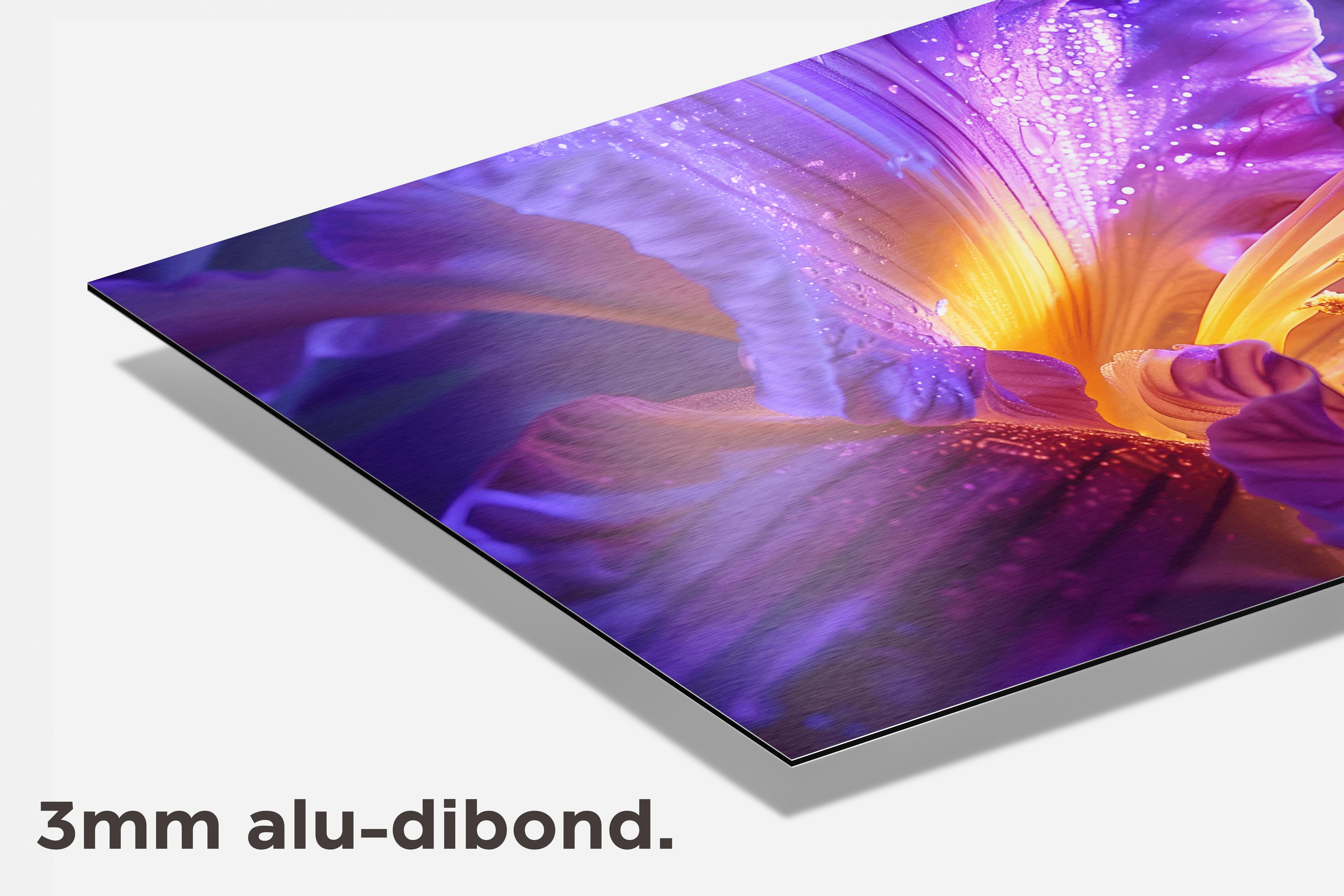 Neon Bloem dibond detail