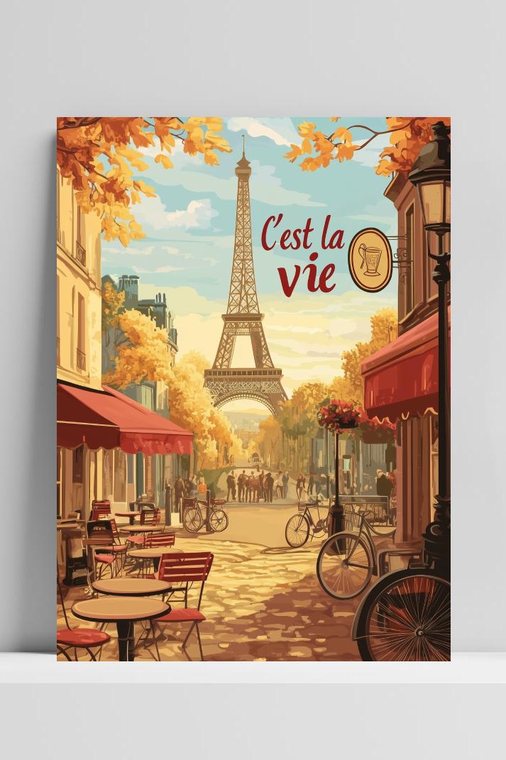 C'est La Vie op 3mm aluminium dibond