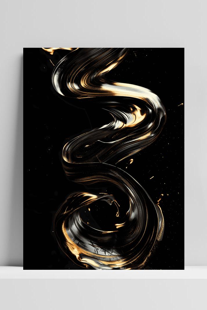 Gouden Stroom op 3mm aluminium dibond