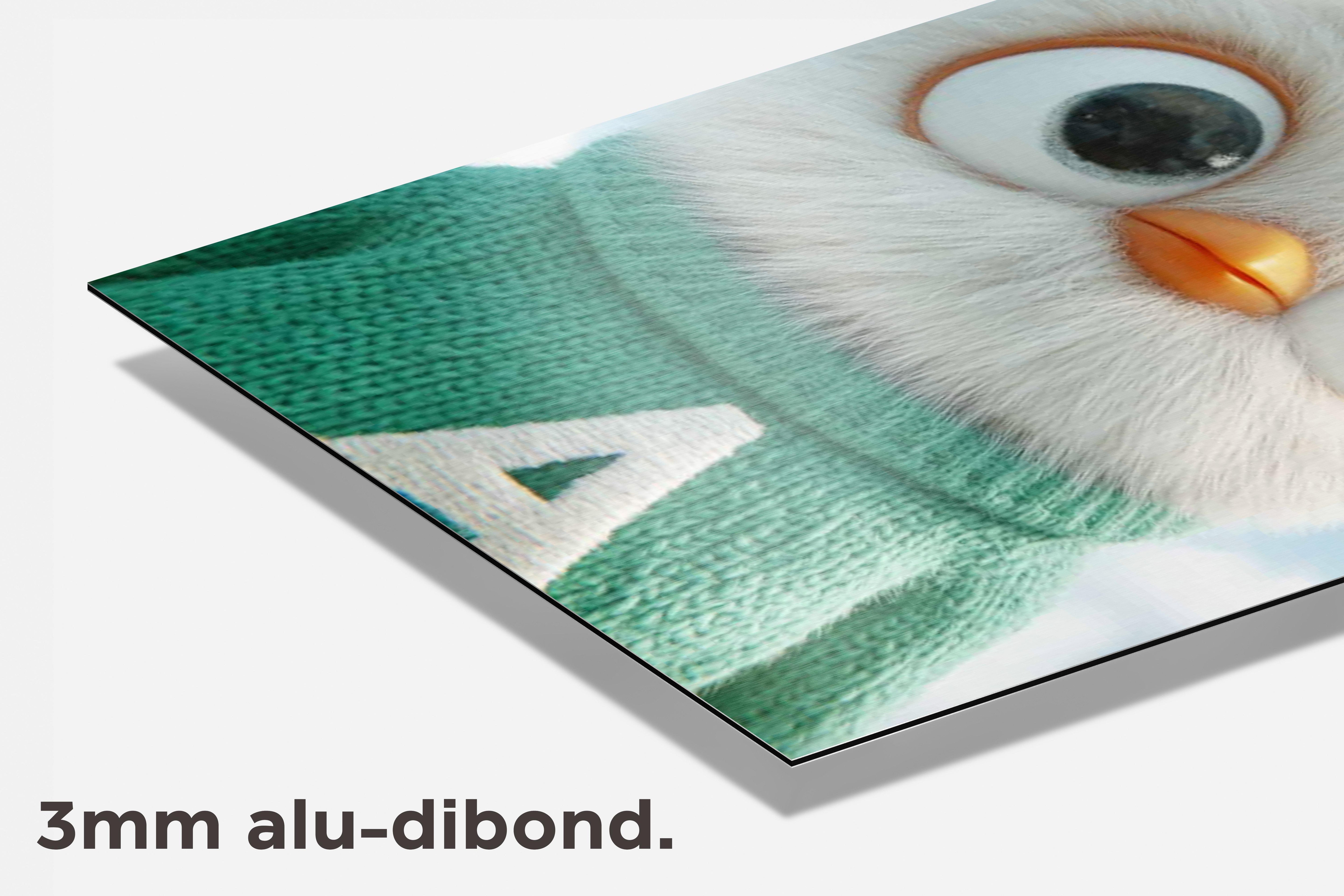 Vogel Trui dibond detail