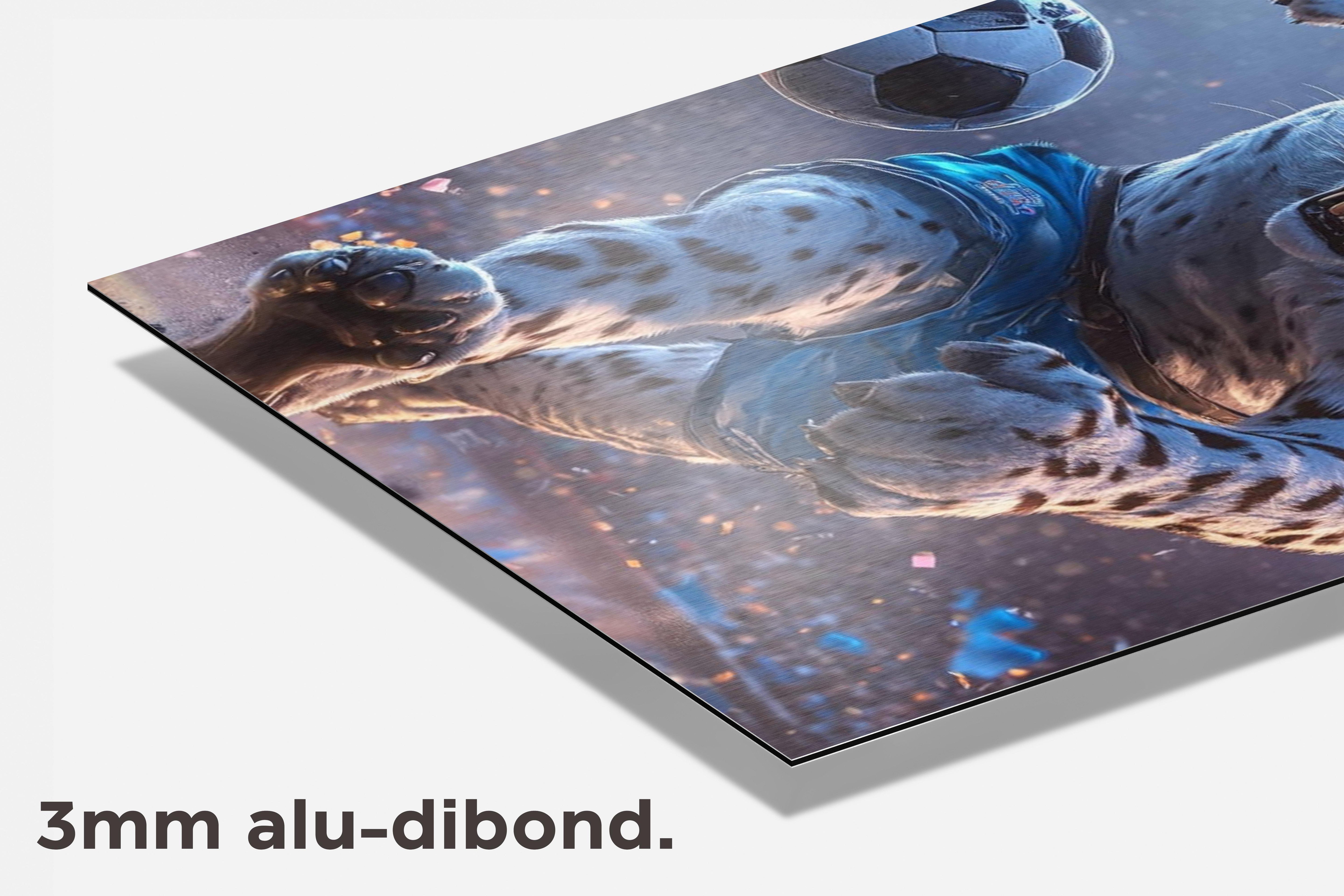 Tijger Voetbal dibond detail