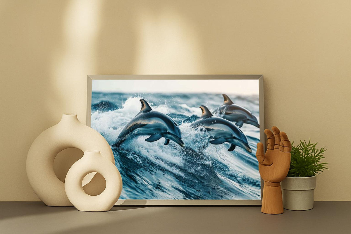 Dolphins Waves in an interior