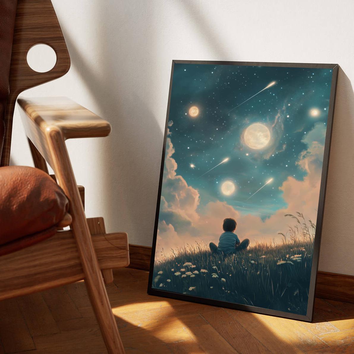 Boy Night Sky dans un intérieur