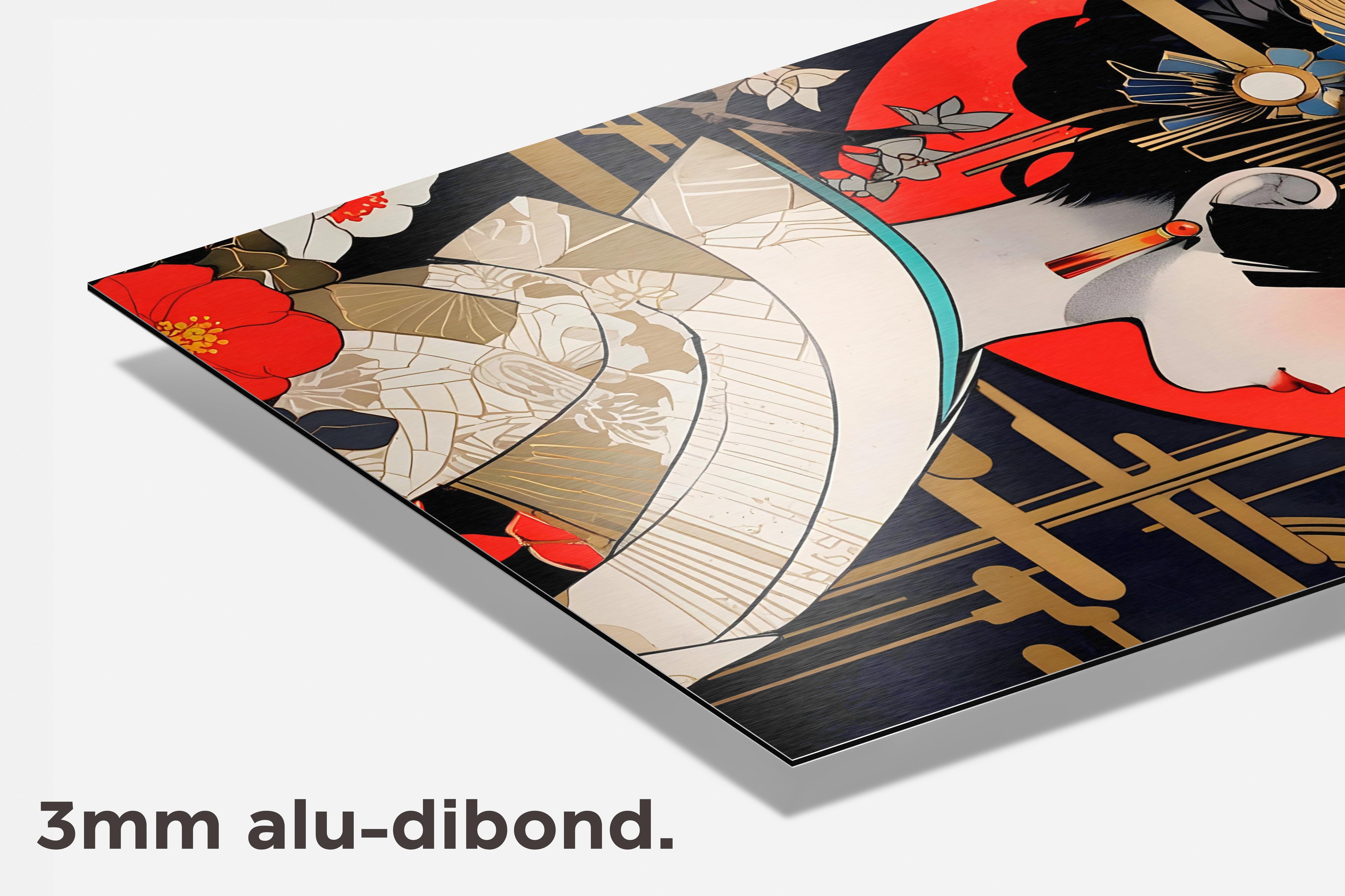 Geisha Kunst dibond detail