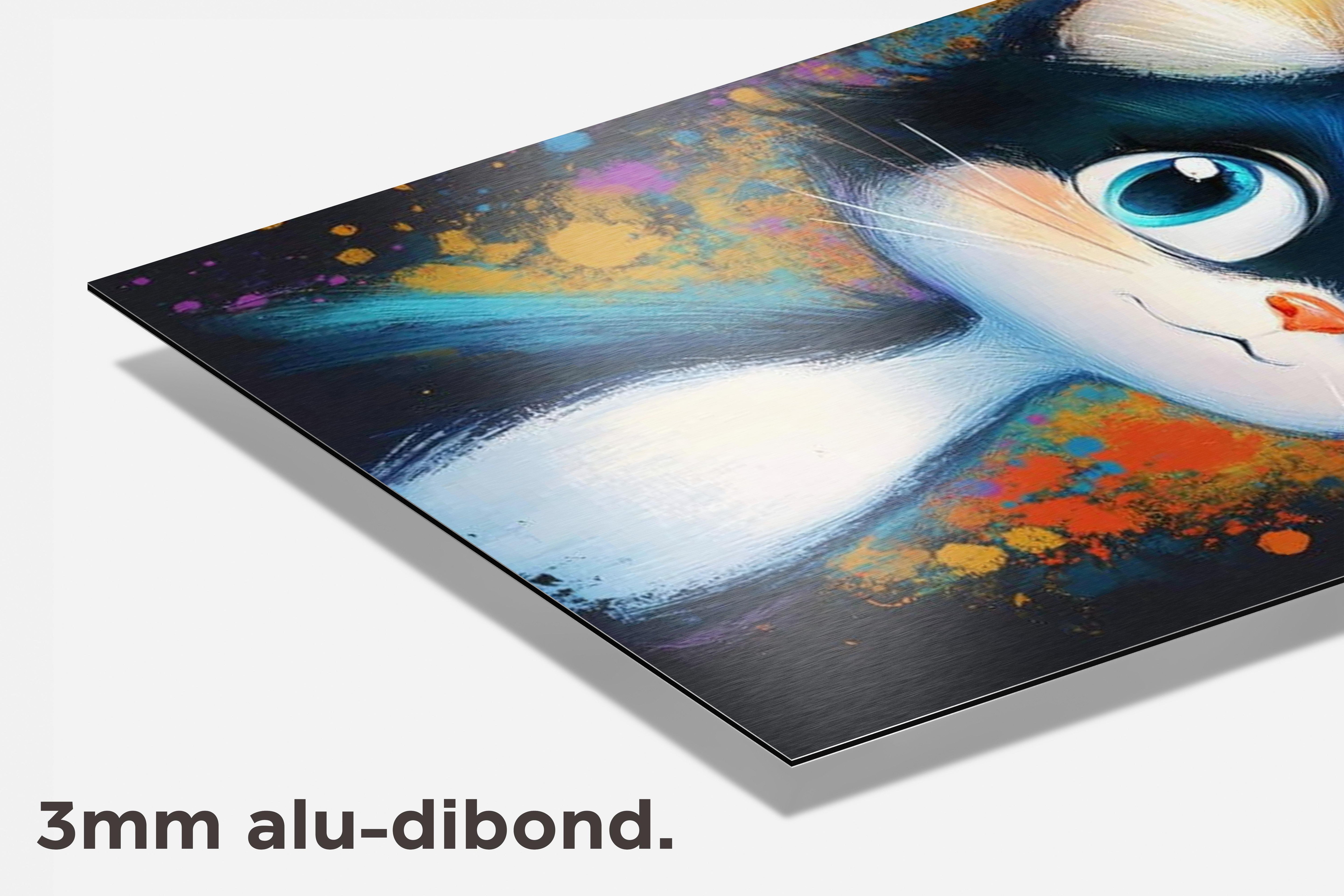 Kat Cartoon dibond detail