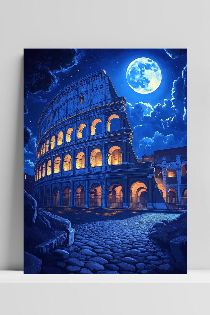 Colosseum op 3mm aluminium dibond