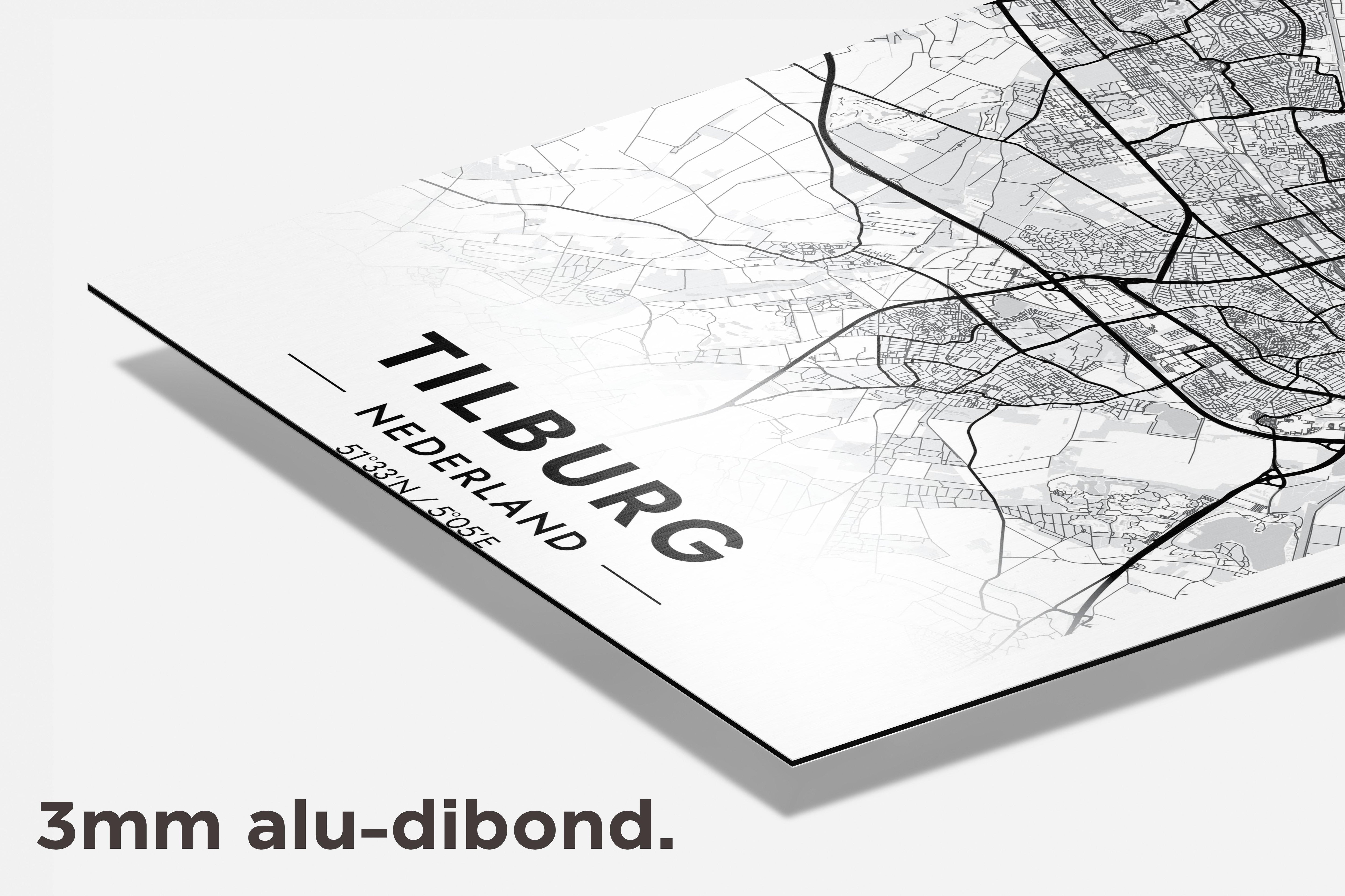 Tilburg Map dibond detail
