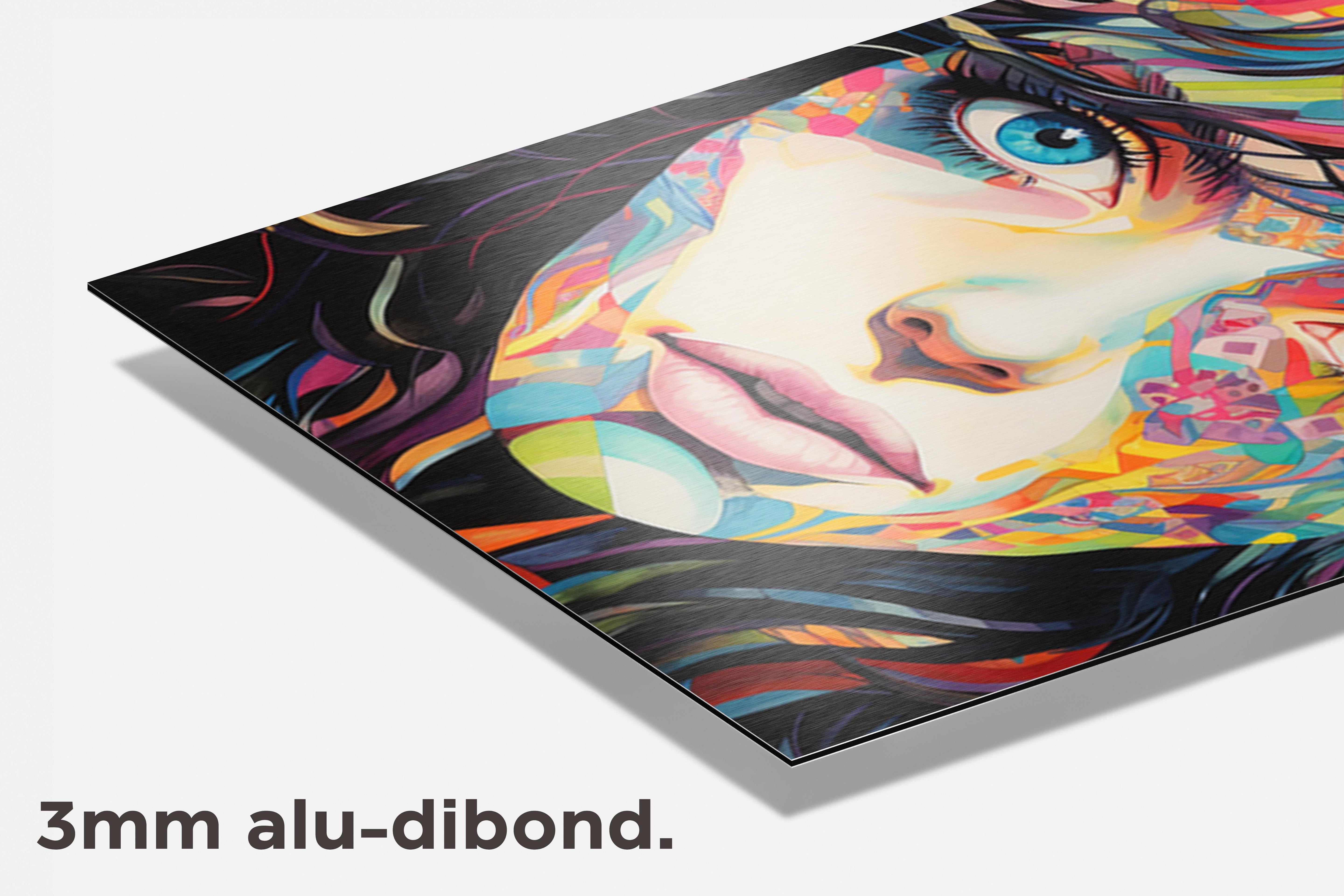 Vrouw Kleurrijk dibond detail