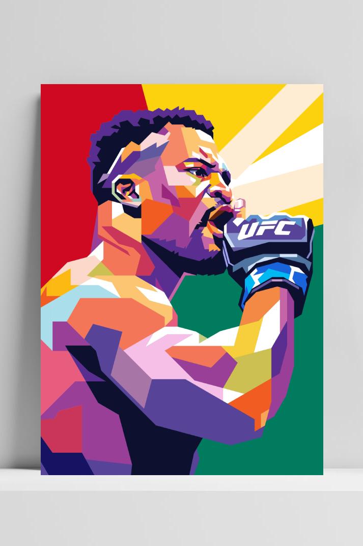 Ngannou op 3mm aluminium dibond