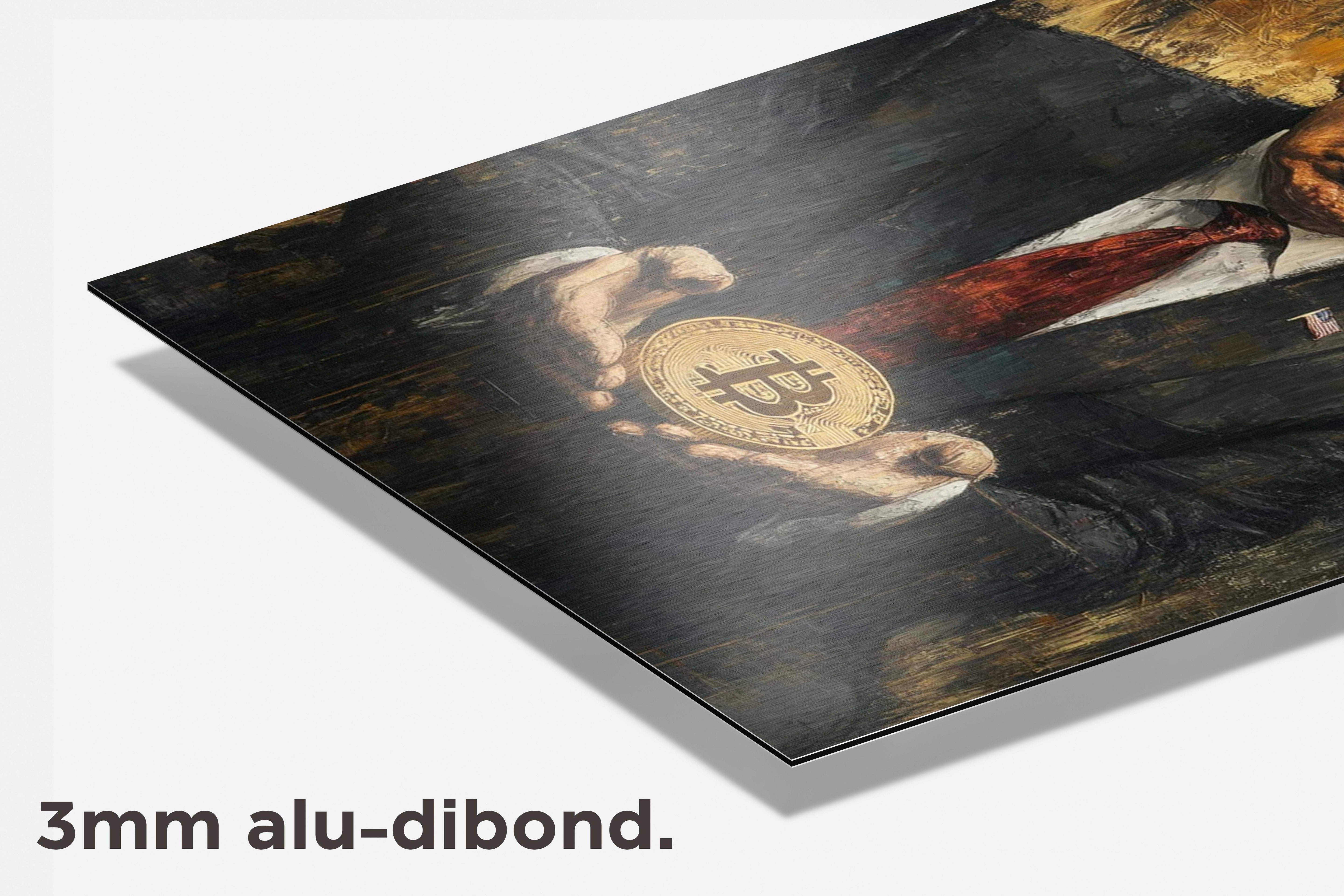 Donald Trump Bitcoin dibond detail