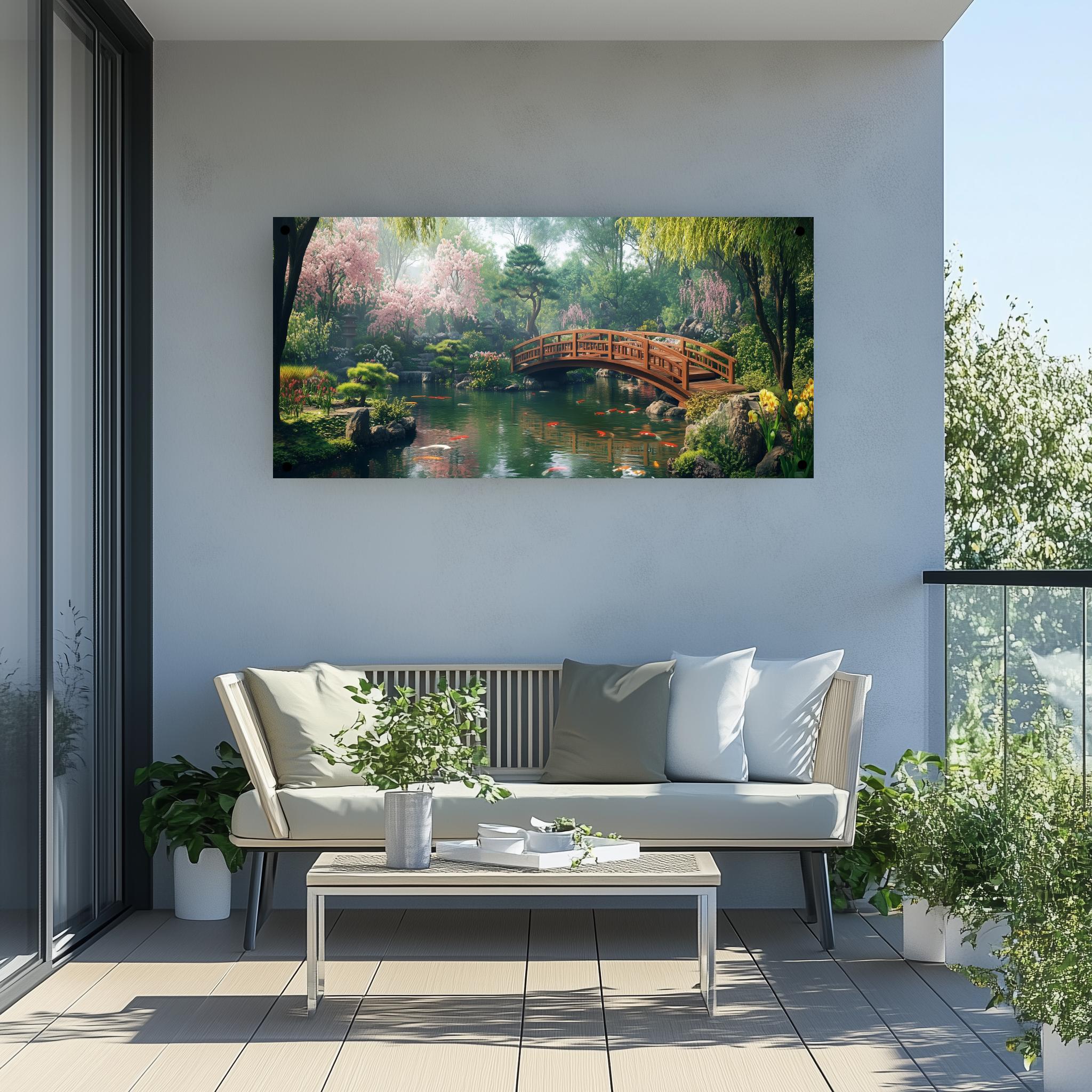 Tuinposter Japan Vijver sfeerbeeld 4