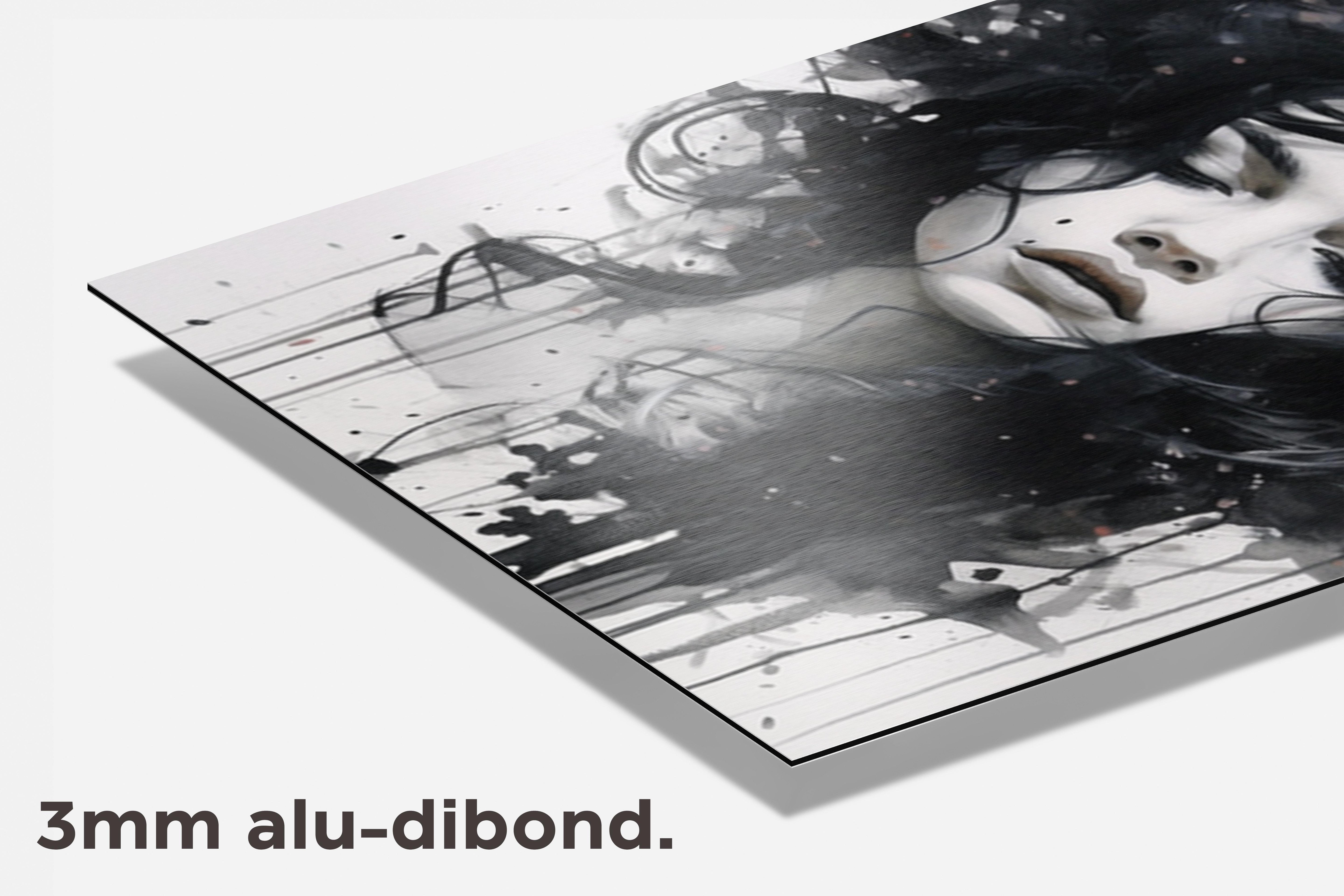 Vrouw Zwart Wit dibond detail