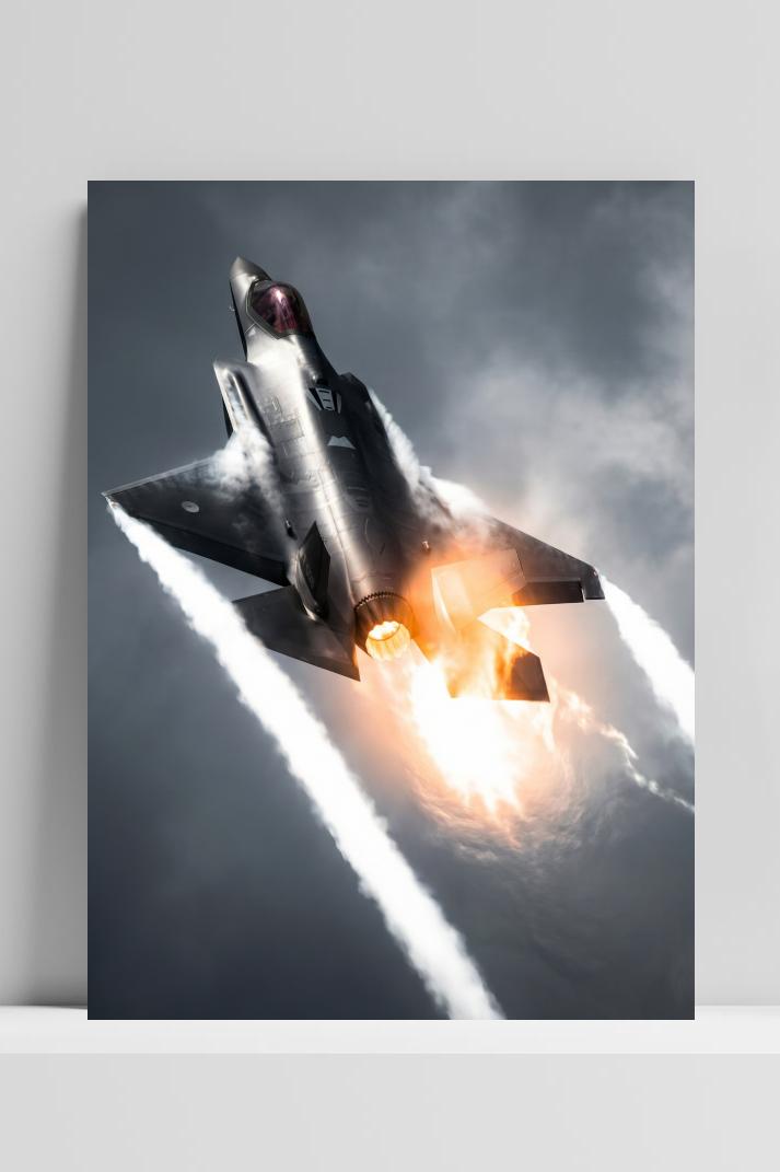 Straaljager Vlucht op 3mm aluminium dibond