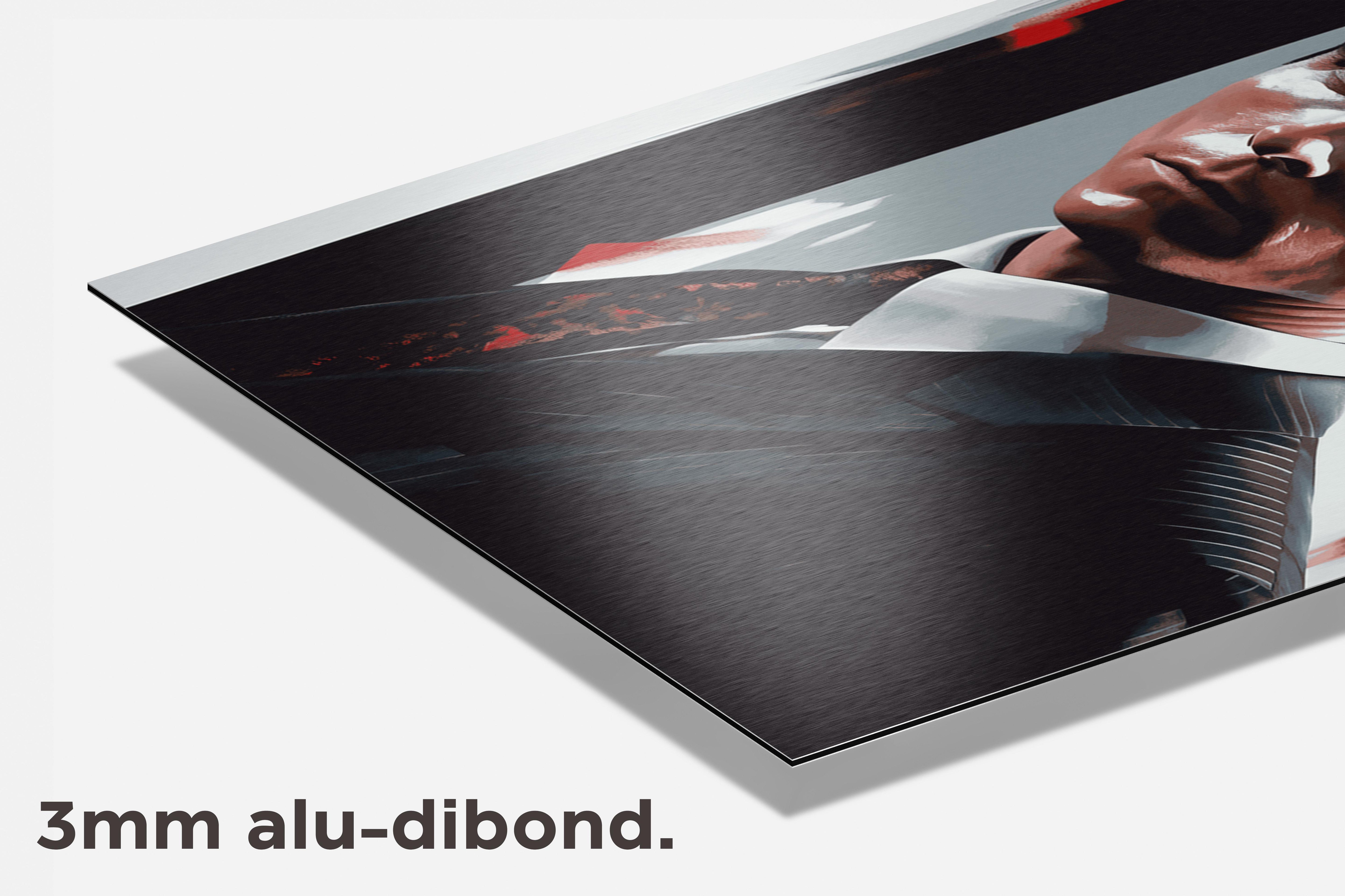 Patrick Bateman dibond detail