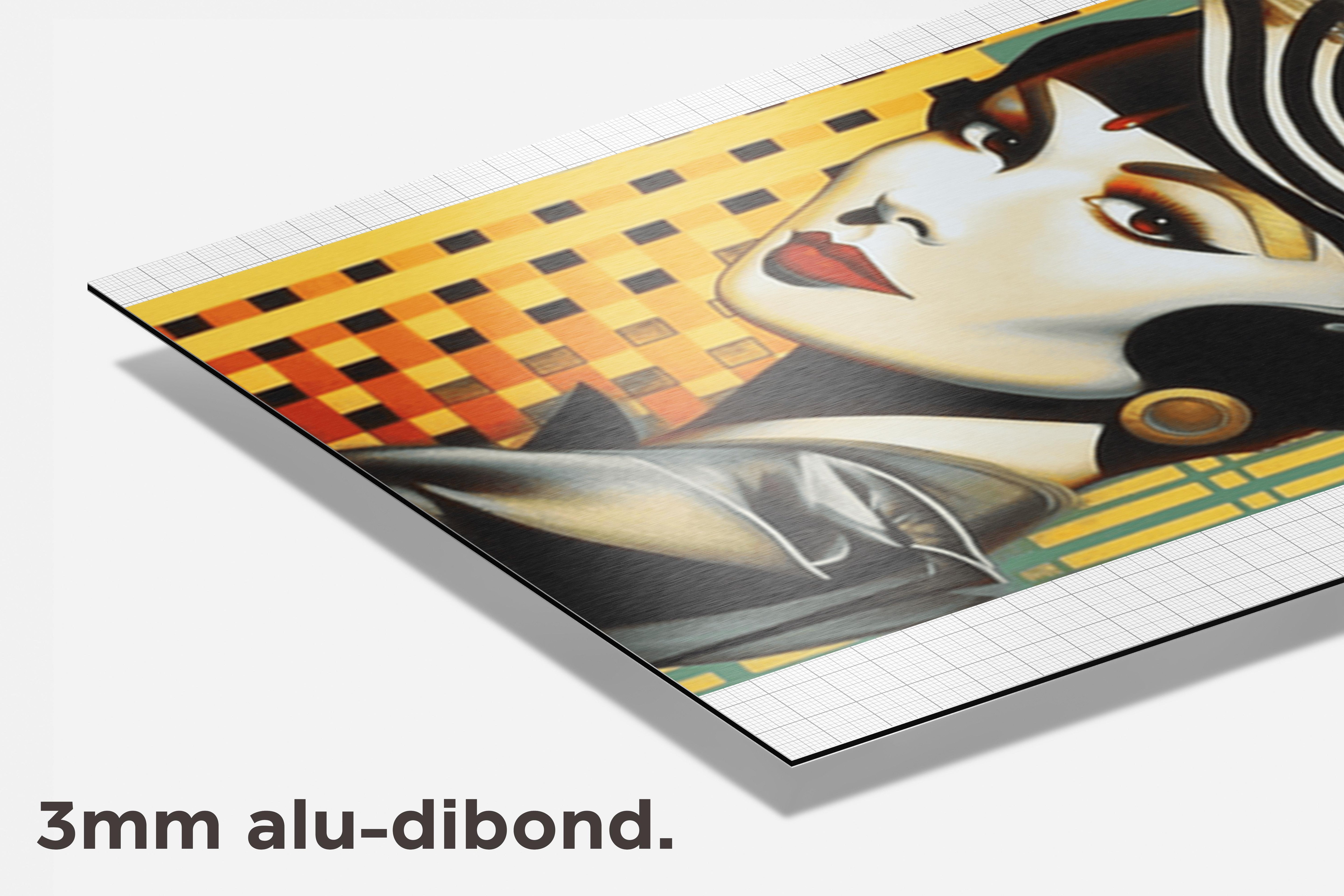 Vintage Vrouw dibond detail