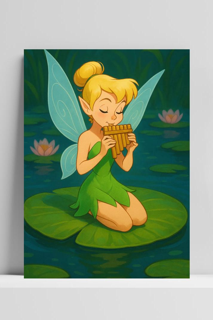 Tinker Bell op 3mm aluminium dibond