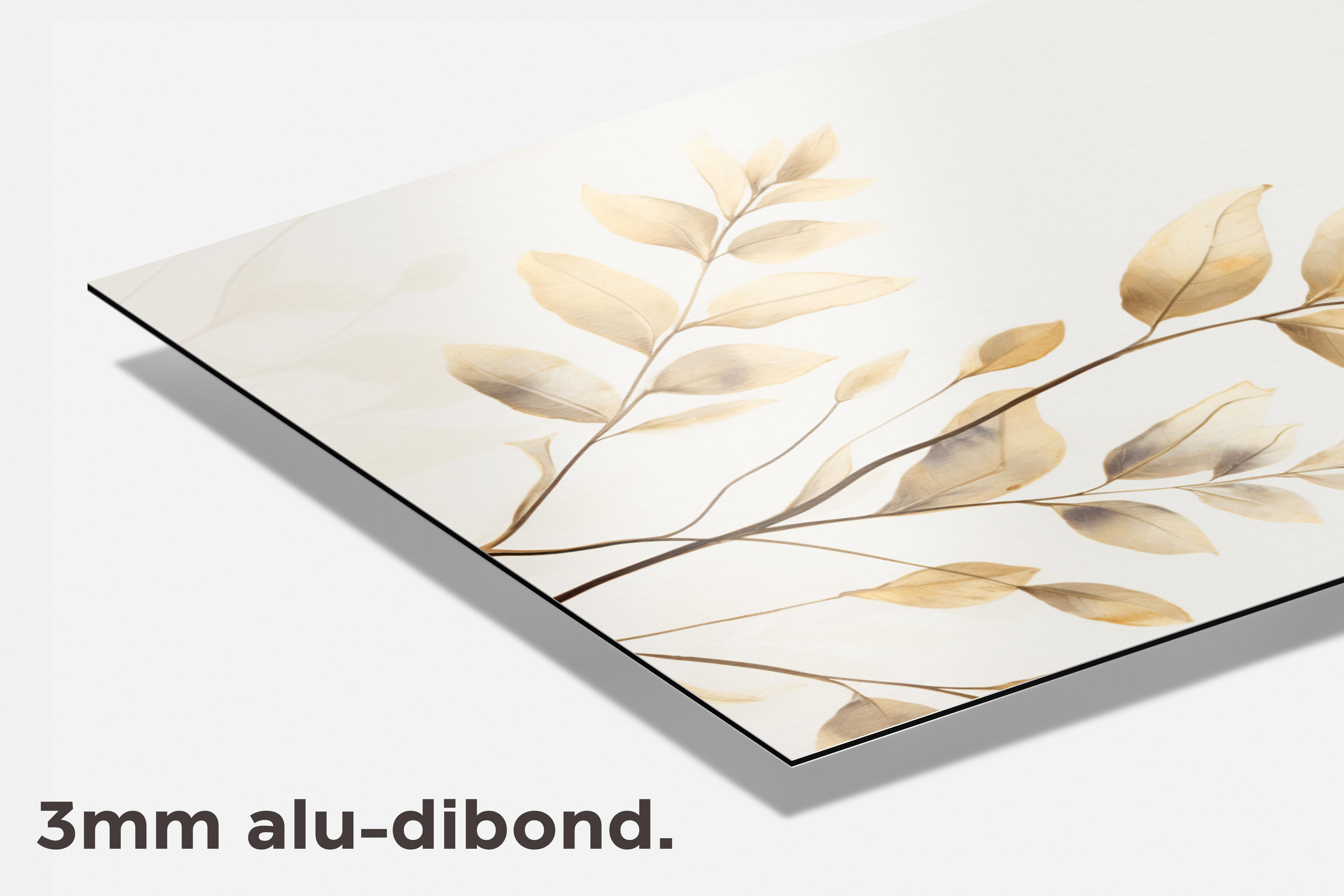 Gouden Blaadjes Abstract dibond detail