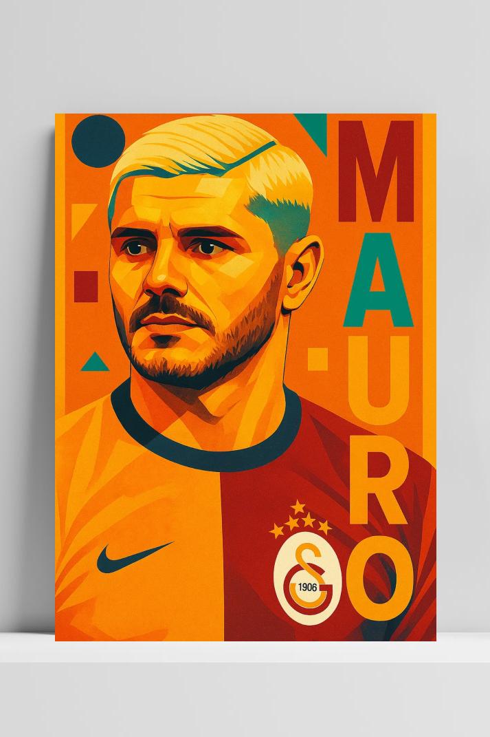 Mauro Icardi Abstract im Interieur