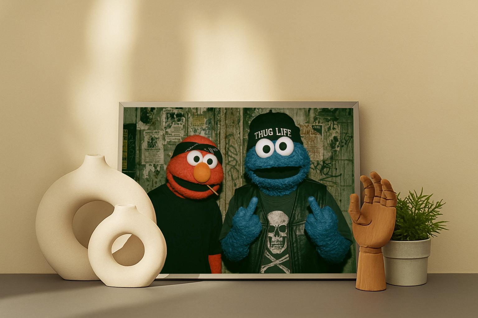 Elmo Cookie Monster poster sfeerbeeld 1
