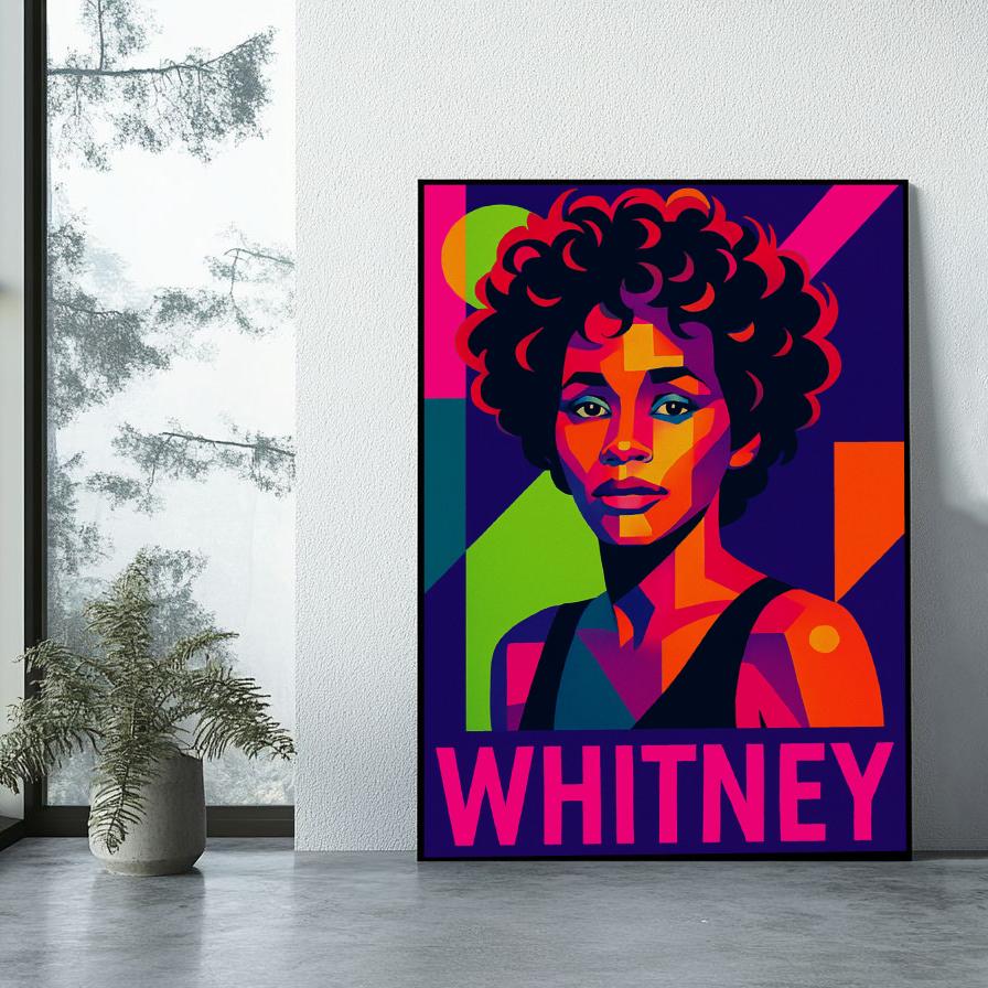 Whitney Houston Pop Art poster sfeerbeeld 1