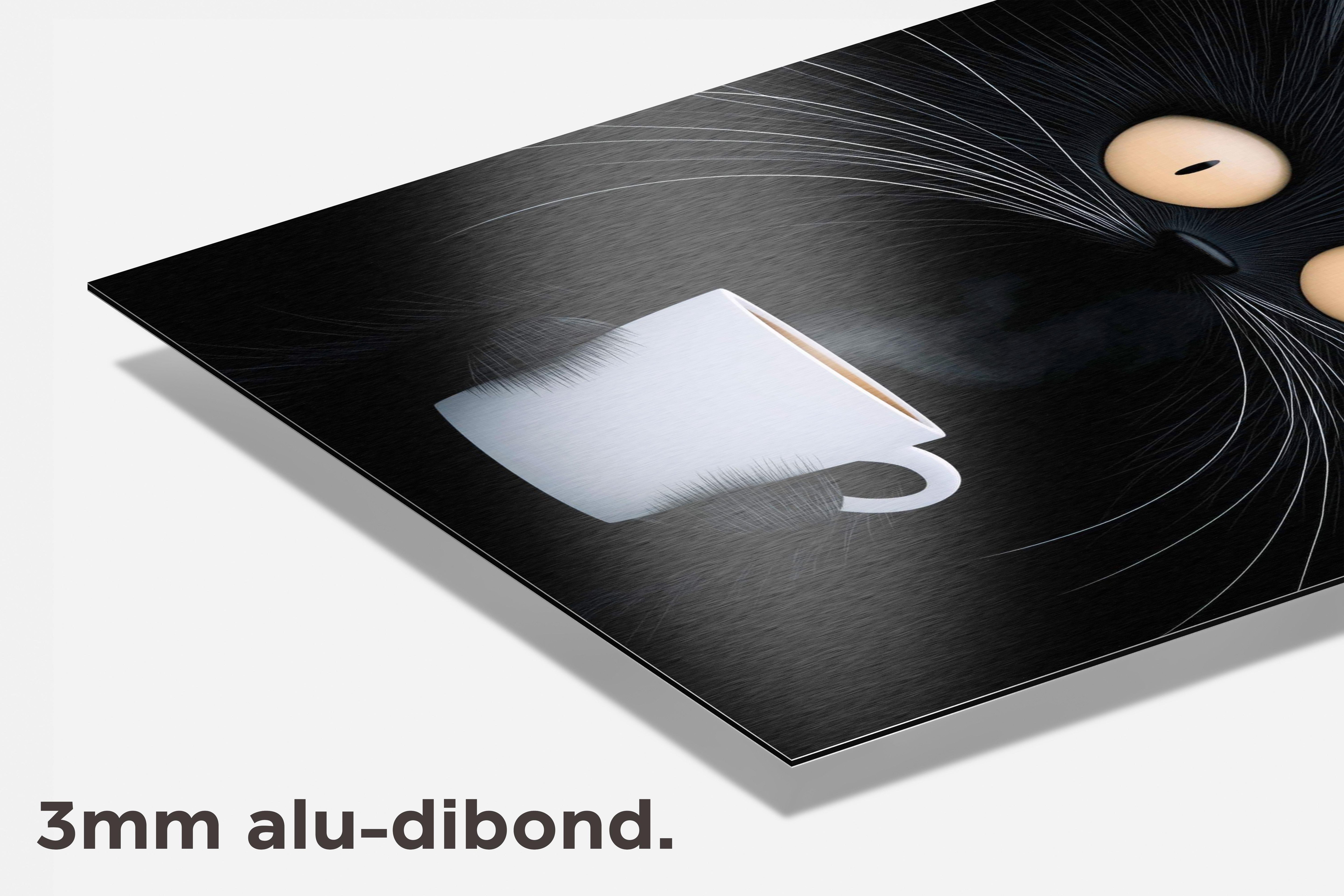 Koffie Kat dibond detail