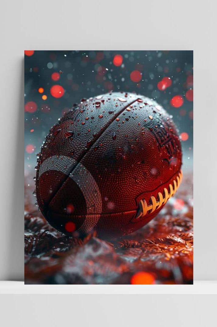 American Football op 3mm aluminium dibond
