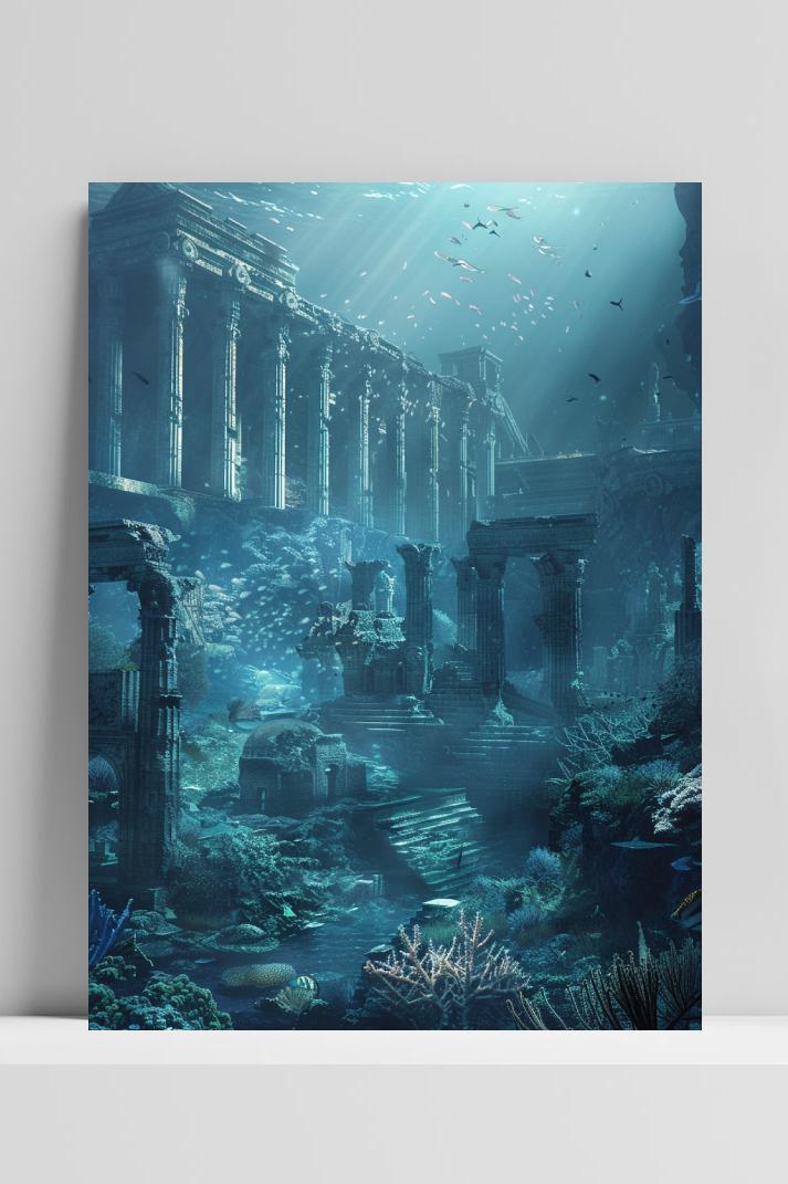 Atlantis op 3mm aluminium dibond