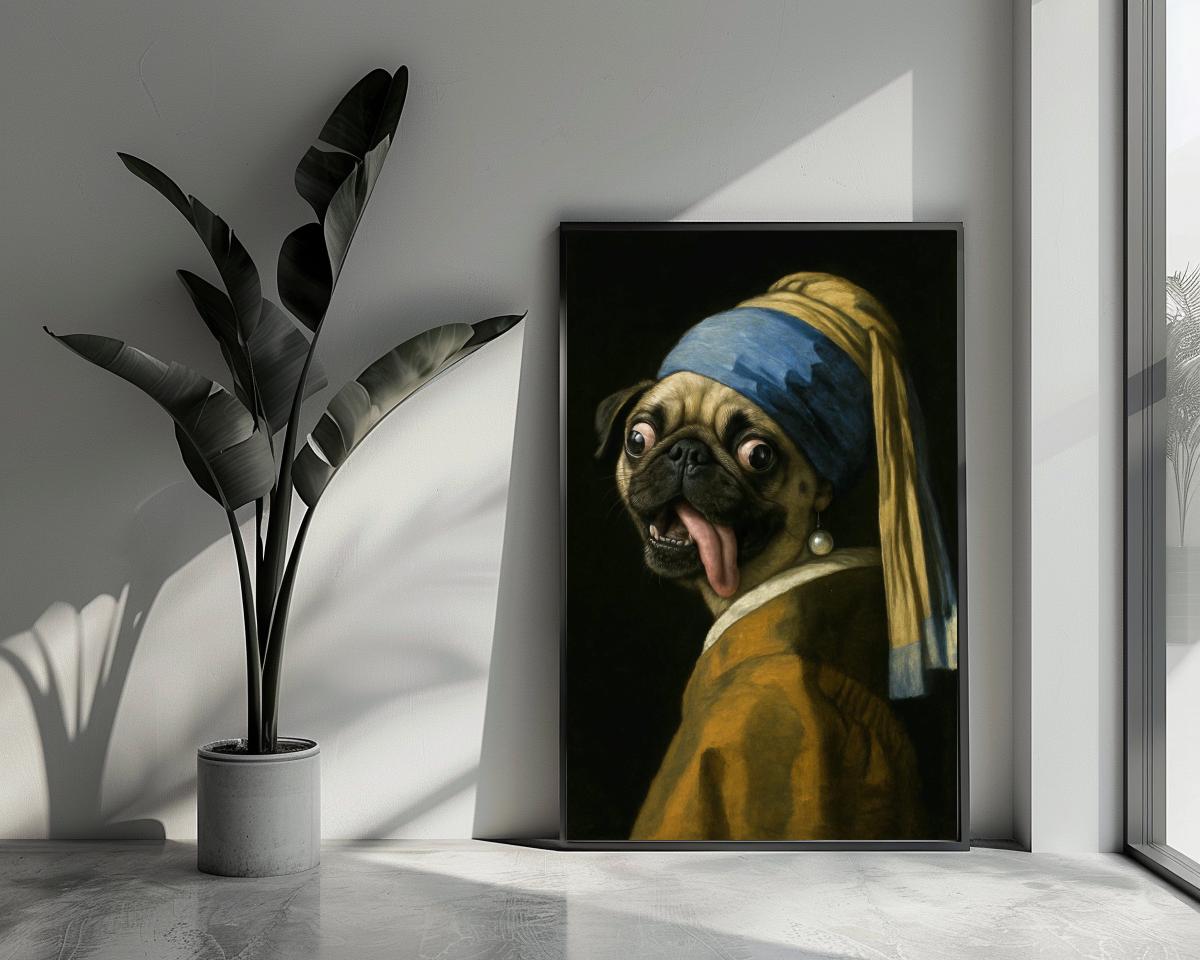 Dog Pearl Earring Geïnspireerd poster van 25 Artstreet