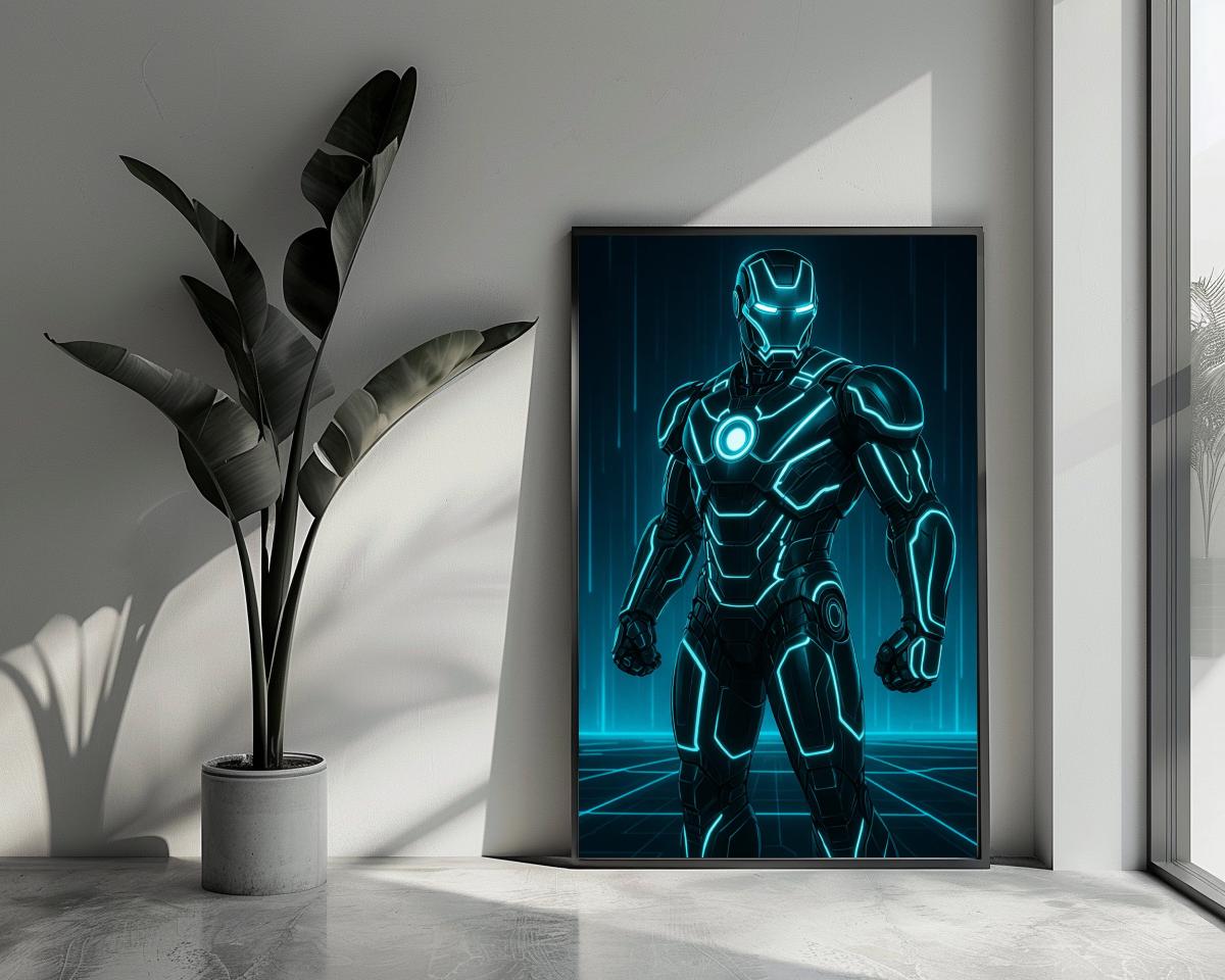 Iron Man Neon poster van 25 Artstreet
