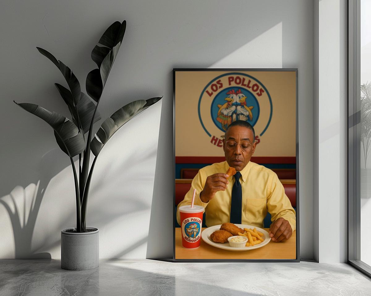 Gus Fring Breaking Bad Los Pollos Hermanos poster van 25 Artstreet