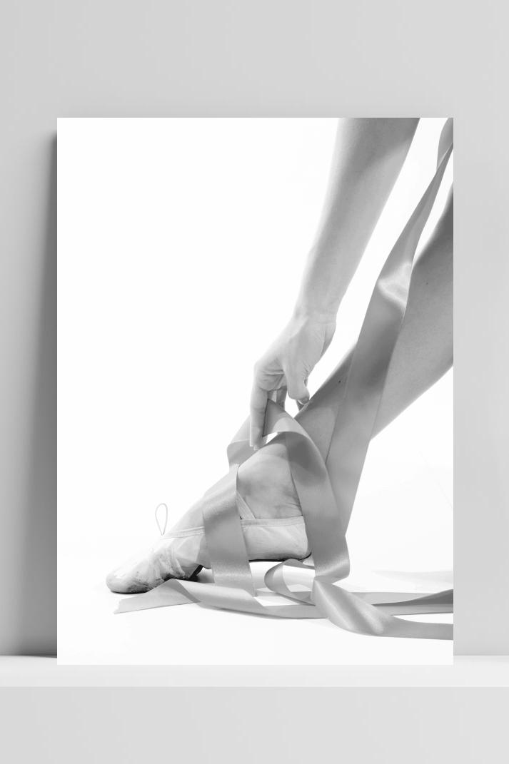 Ballerinavoet op 3mm aluminium dibond
