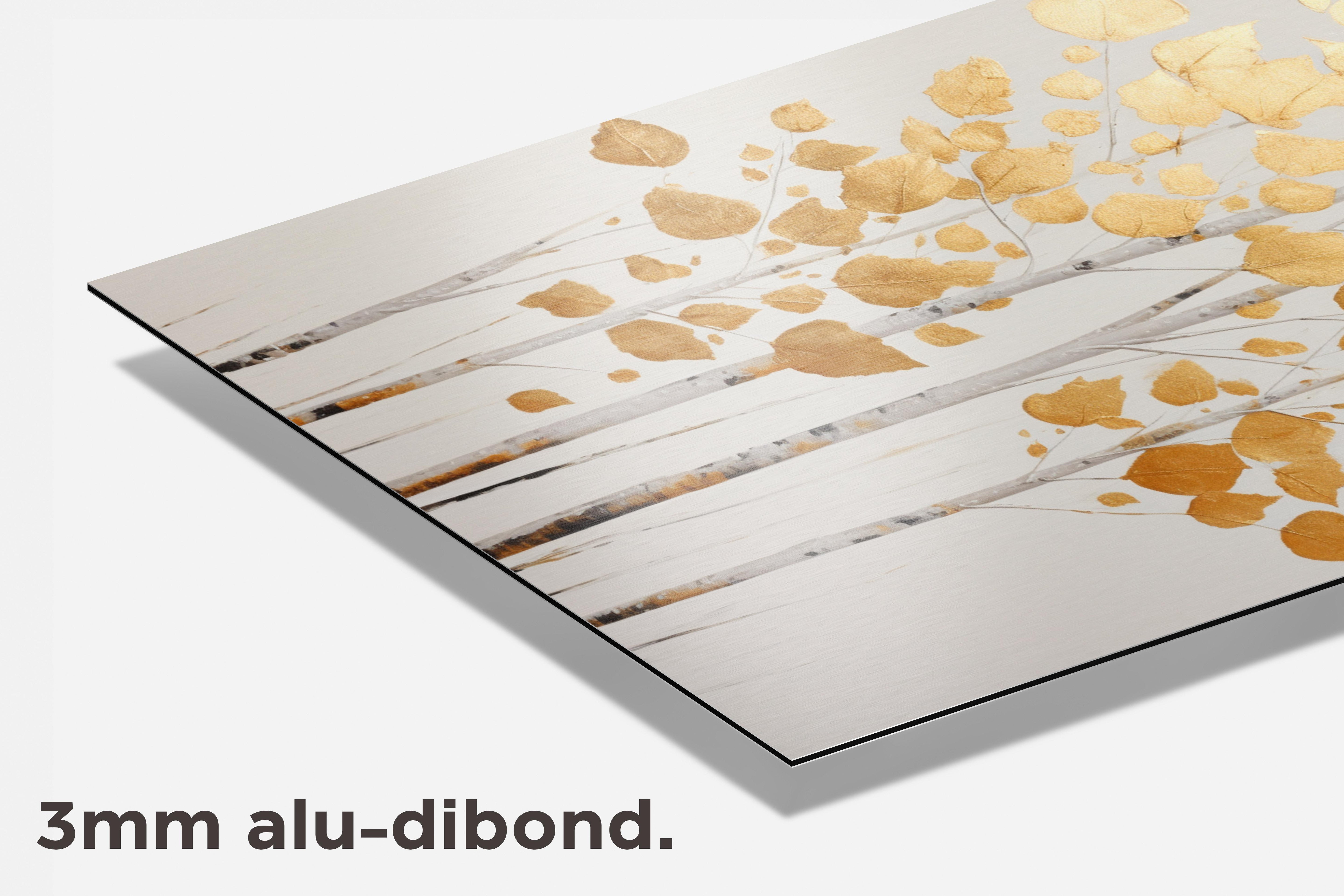 Boom en Goud Blad dibond detail
