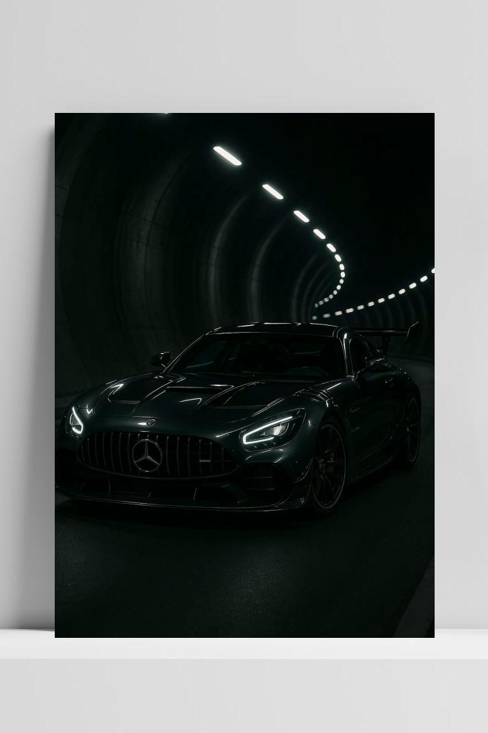 Mercedes-Benz Car op 3mm aluminium dibond