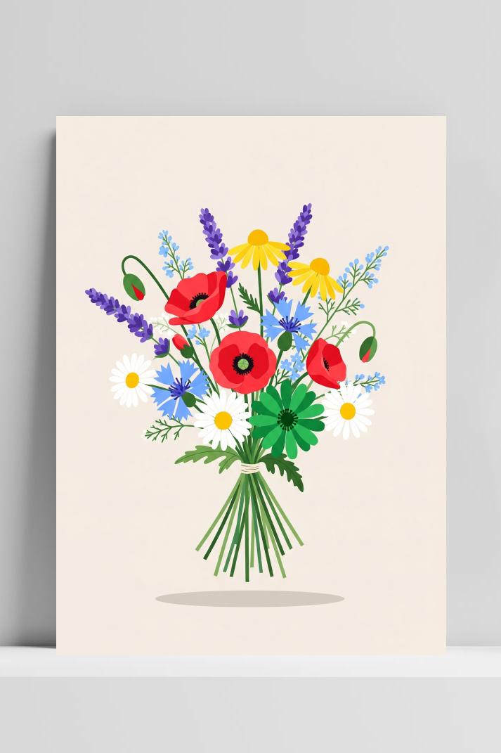 Flowers Minimalist op 3mm aluminium dibond