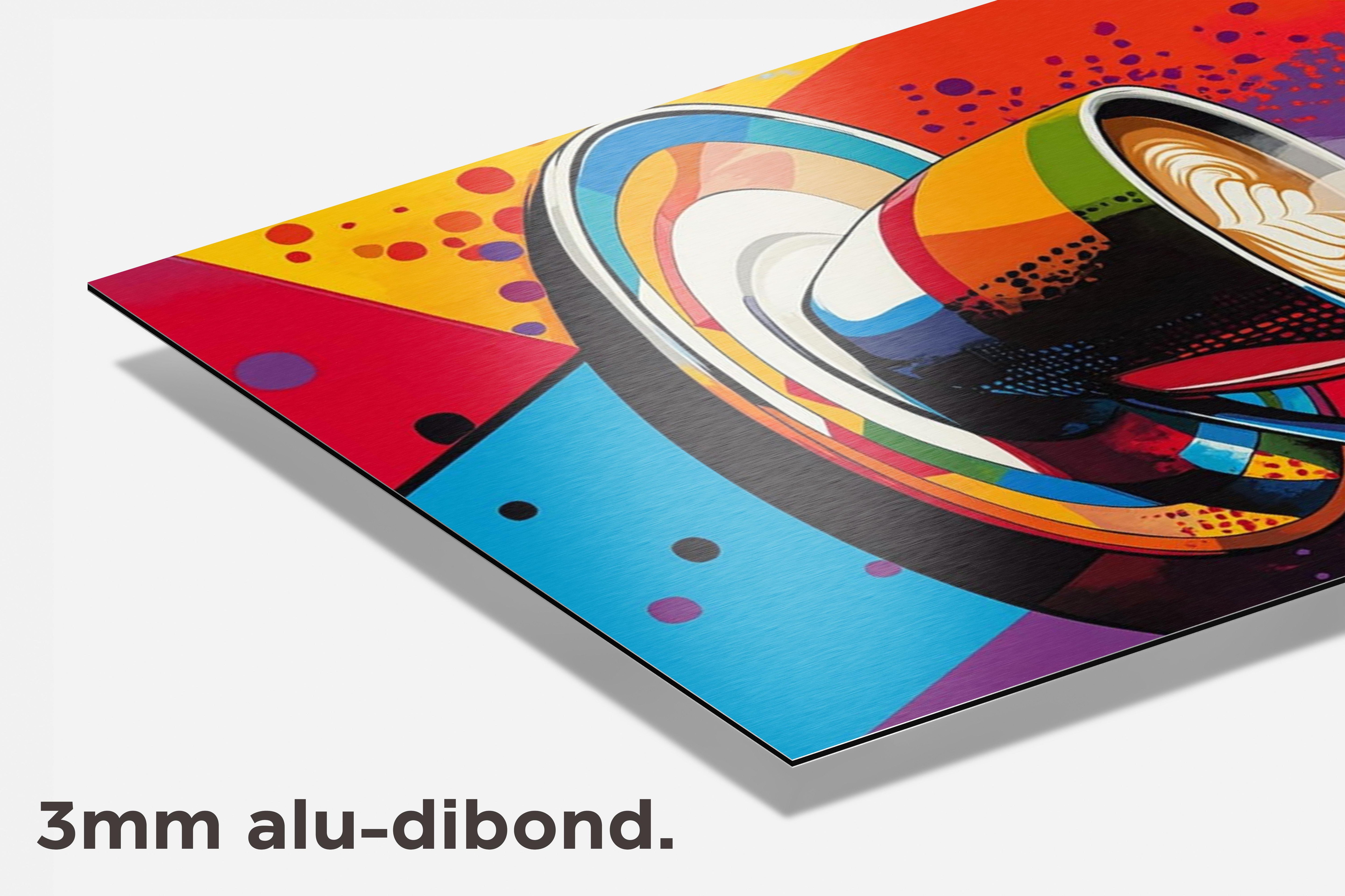Koffie Pop Art dibond detail