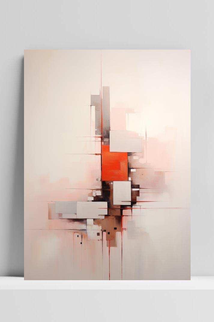 Abstract Vakken op 3mm aluminium dibond