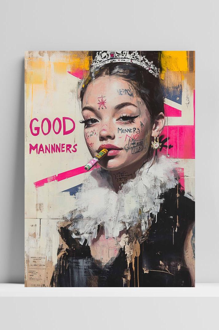 Good Manners op 3mm aluminium dibond