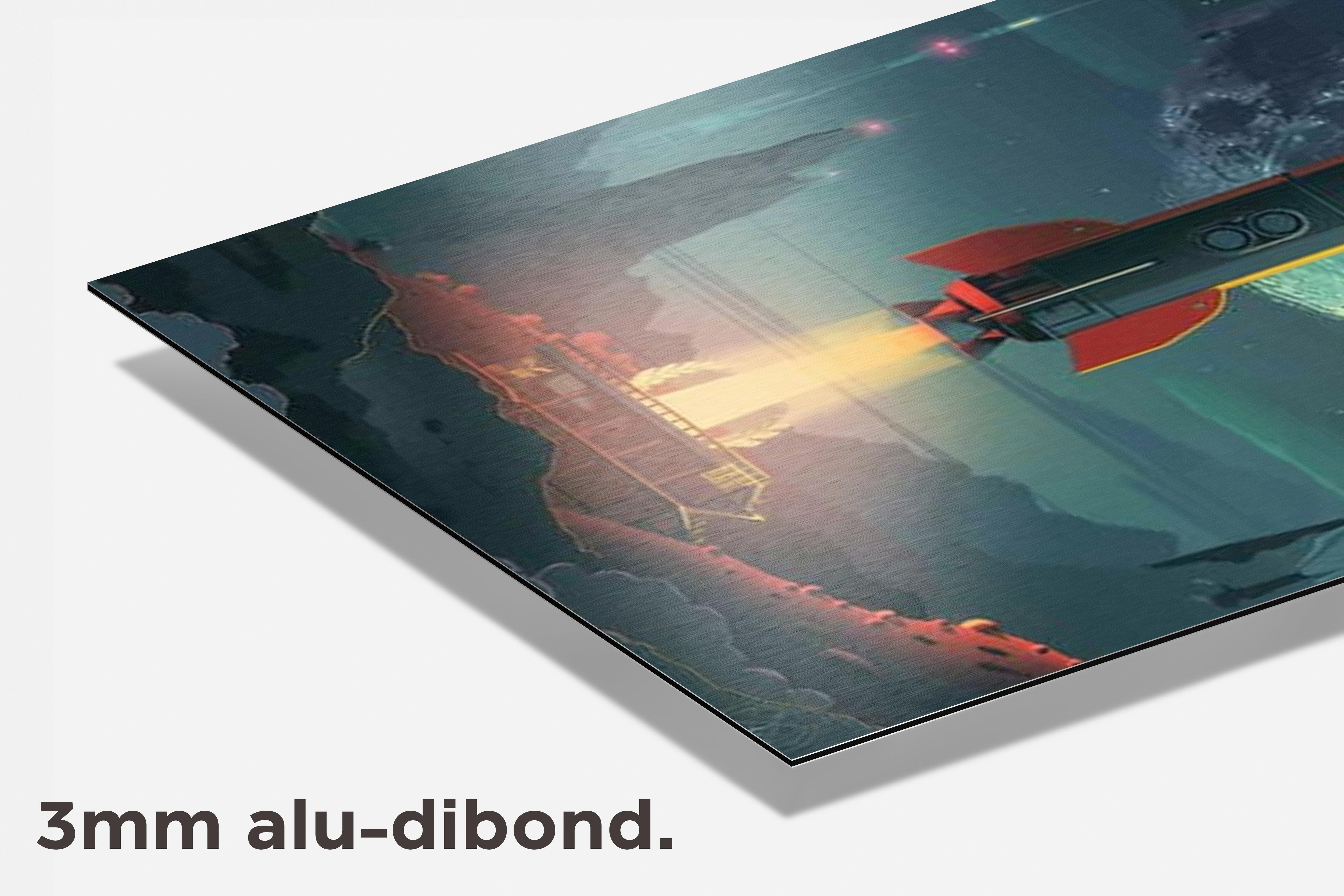 Bitcoin Ruimteschip Lancering dibond detail