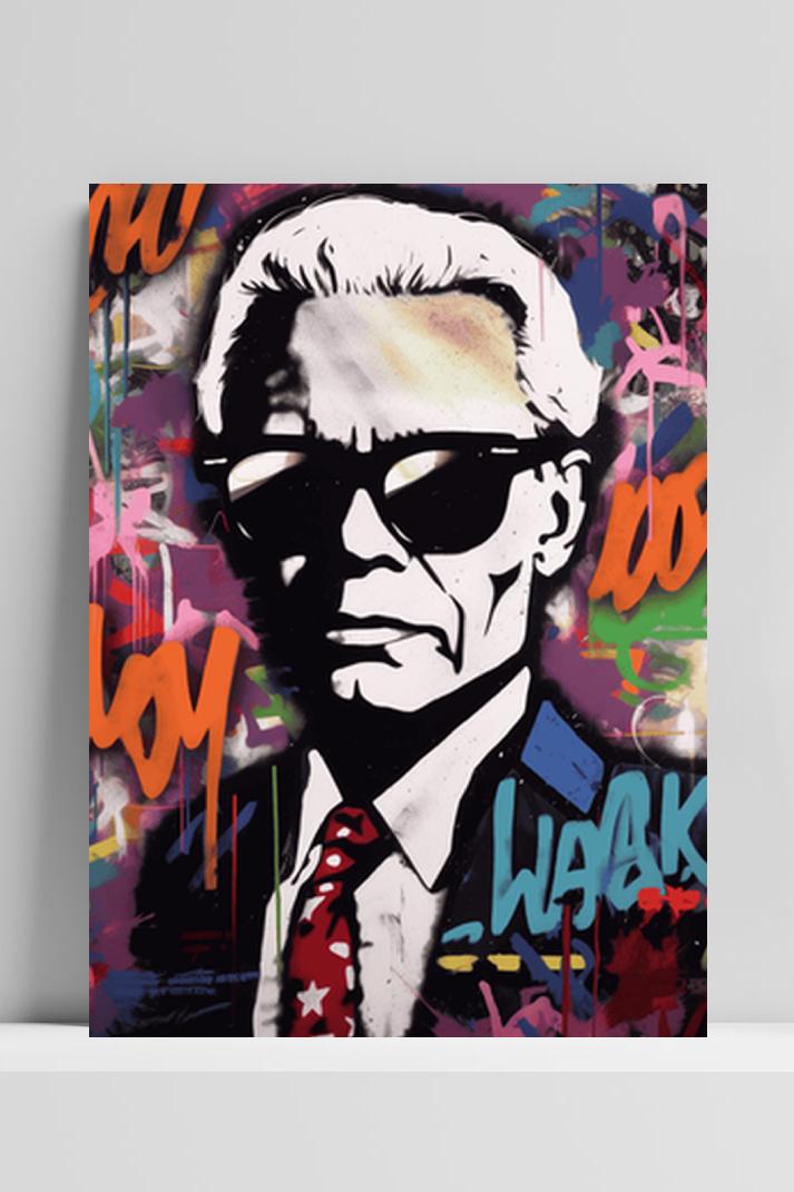 Karl Lagerfeld Roze op 3mm aluminium dibond