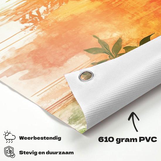 Tuinposter Natuur Godin materiaal-detail: 610 grams weerbestendig PVC-doek