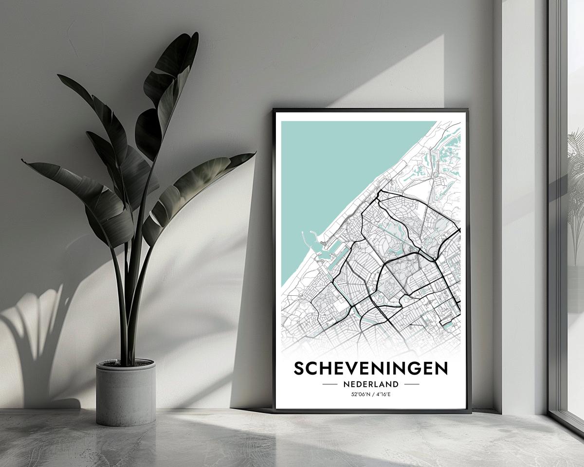 Scheveningen Blauw poster van 25 Artstreet