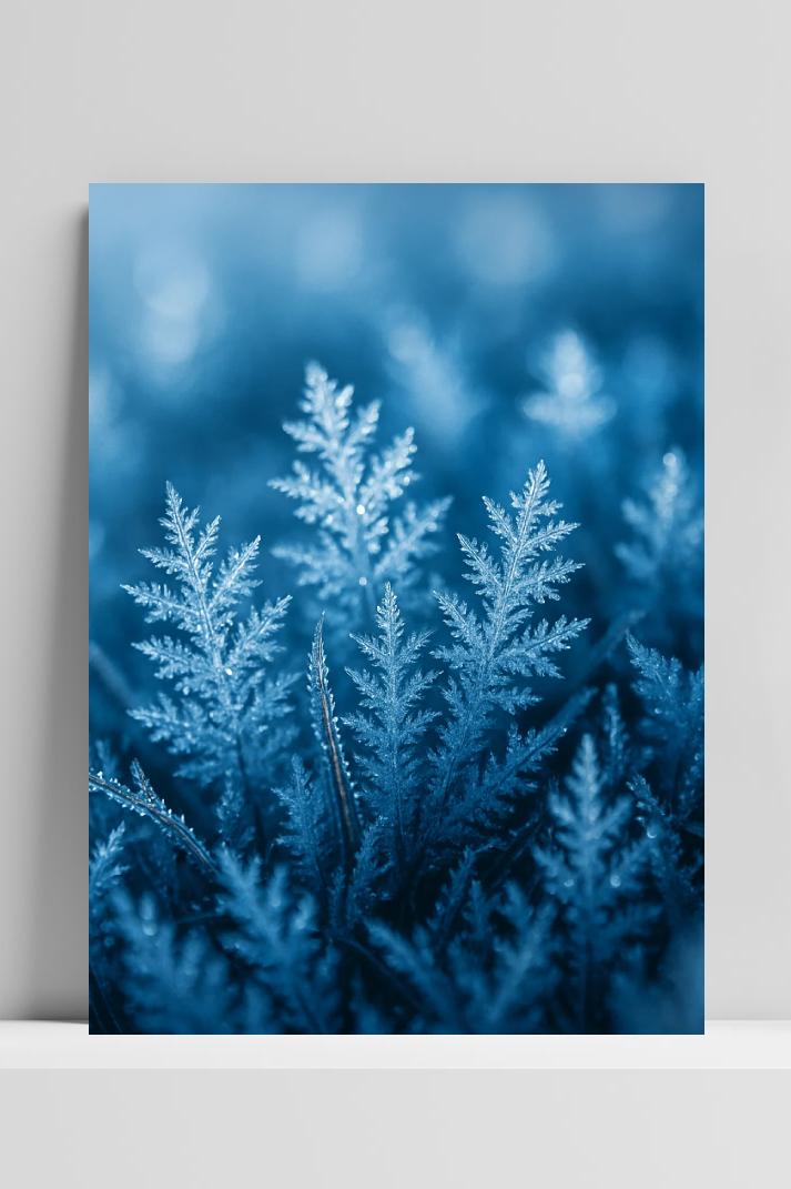 Plant Frozen Snow Close-up Winter poster van 25 Artstreet