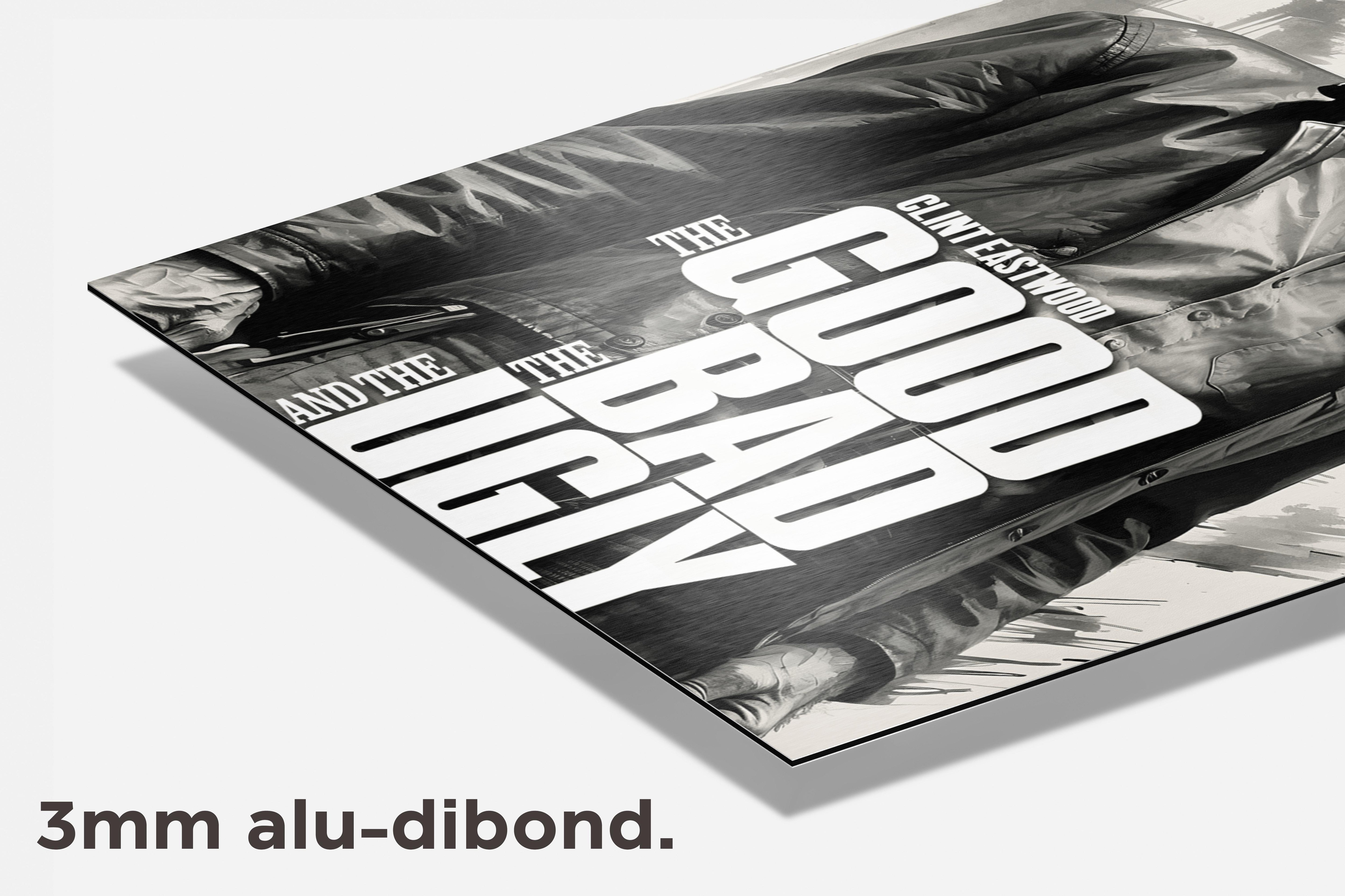 The Good Bad Ugly dibond detail