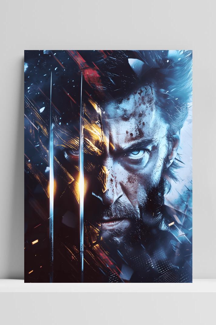Wolverine op 3mm aluminium dibond
